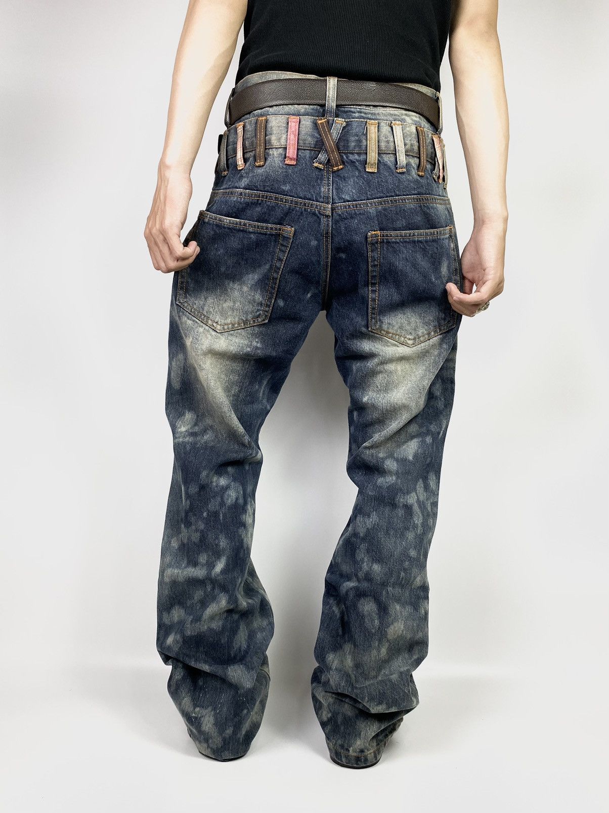 Hysteric Glamour Double waist jeans pant explosion by nylaus bleachwash 30x32 Size US 30 / EU 46 - 5 Thumbnail