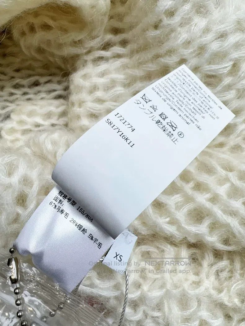 Loewe Loewe Ivory Hollow Logo Pattern, Long Sleeve Knit Cardigan Size XS / US 0-2 / IT 36-38 - 8 Thumbnail