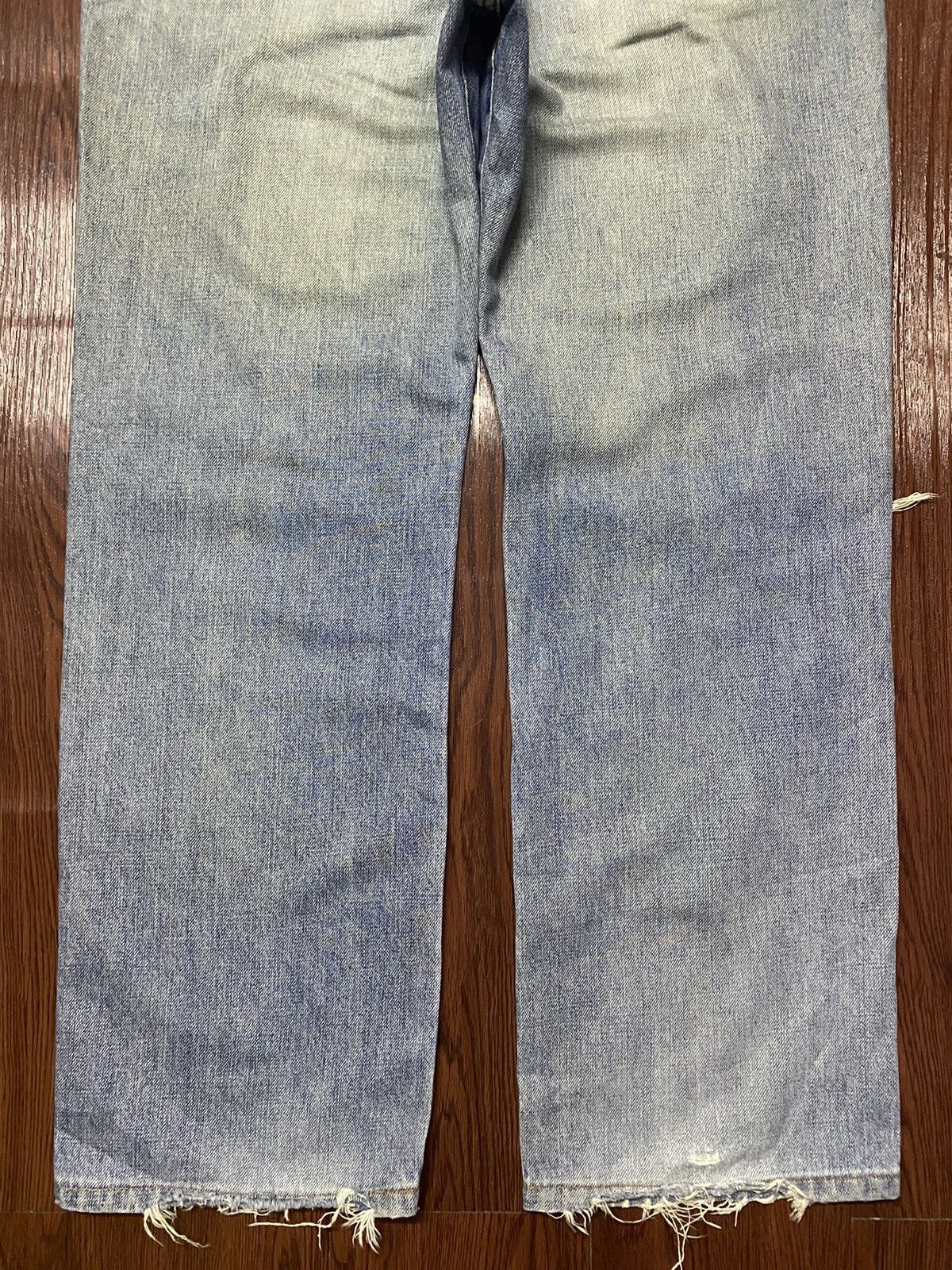Japanese Brand Vintage Edwin503 Blue Wash Distressed Loose Jeans Size US 32 / EU 48 - 8 Thumbnail