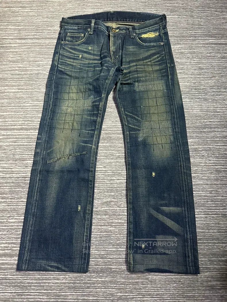 Neighborhood Neighborhood size M Distressed Patchwork Denim Pants Size US 27 - 1 Thumbnail