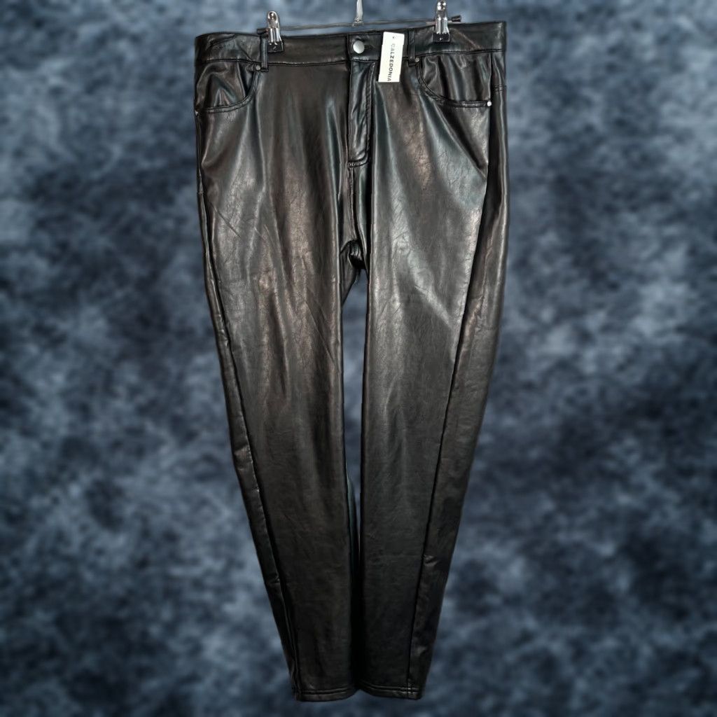 Calzedonia Calzedonia Womens XL Black Faux Leather High-Waisted Skinny Pants NEW! Calzedonia Womens XL Black Faux Leather High-Waisted Skinny Pants NEW! Size 40" / US 18 - 1 Thumbnail