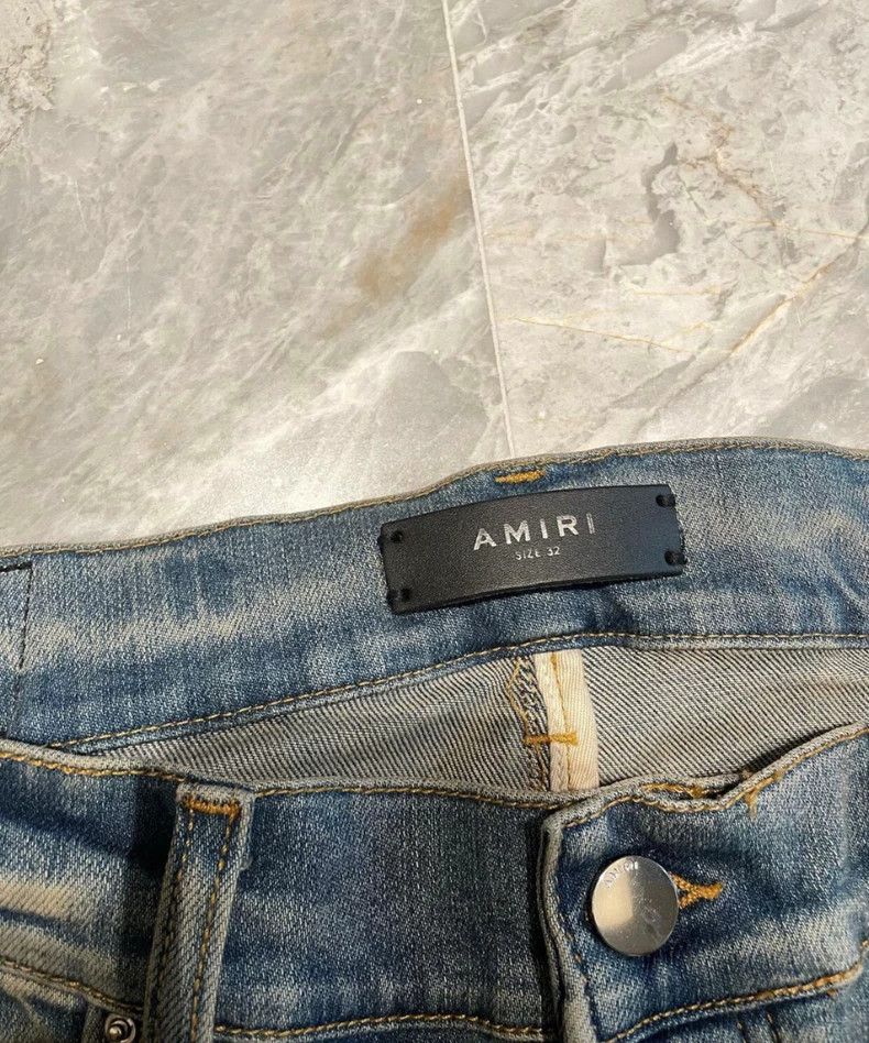 Amiri Amiri yellow mud velvet patched denim Size US 32 / EU 48 - 2 Thumbnail