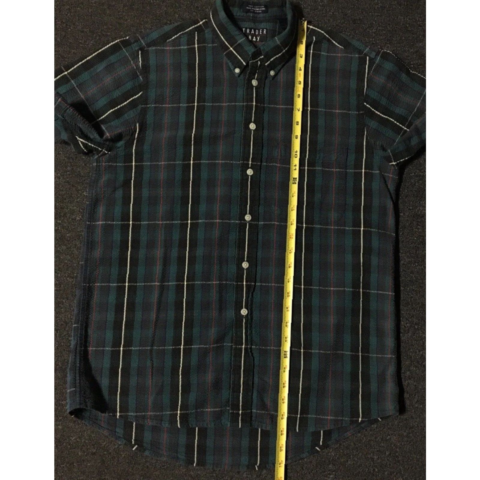 Vintage VINTAGE 90s Striped Textured Button-Up Shirt M Surf Skate Beach Grunge AOP Vaporwave OP 80s Mens Green Short Sleeve Collared Shirt Size US M / EU 48-50 / 2 - 5 Thumbnail