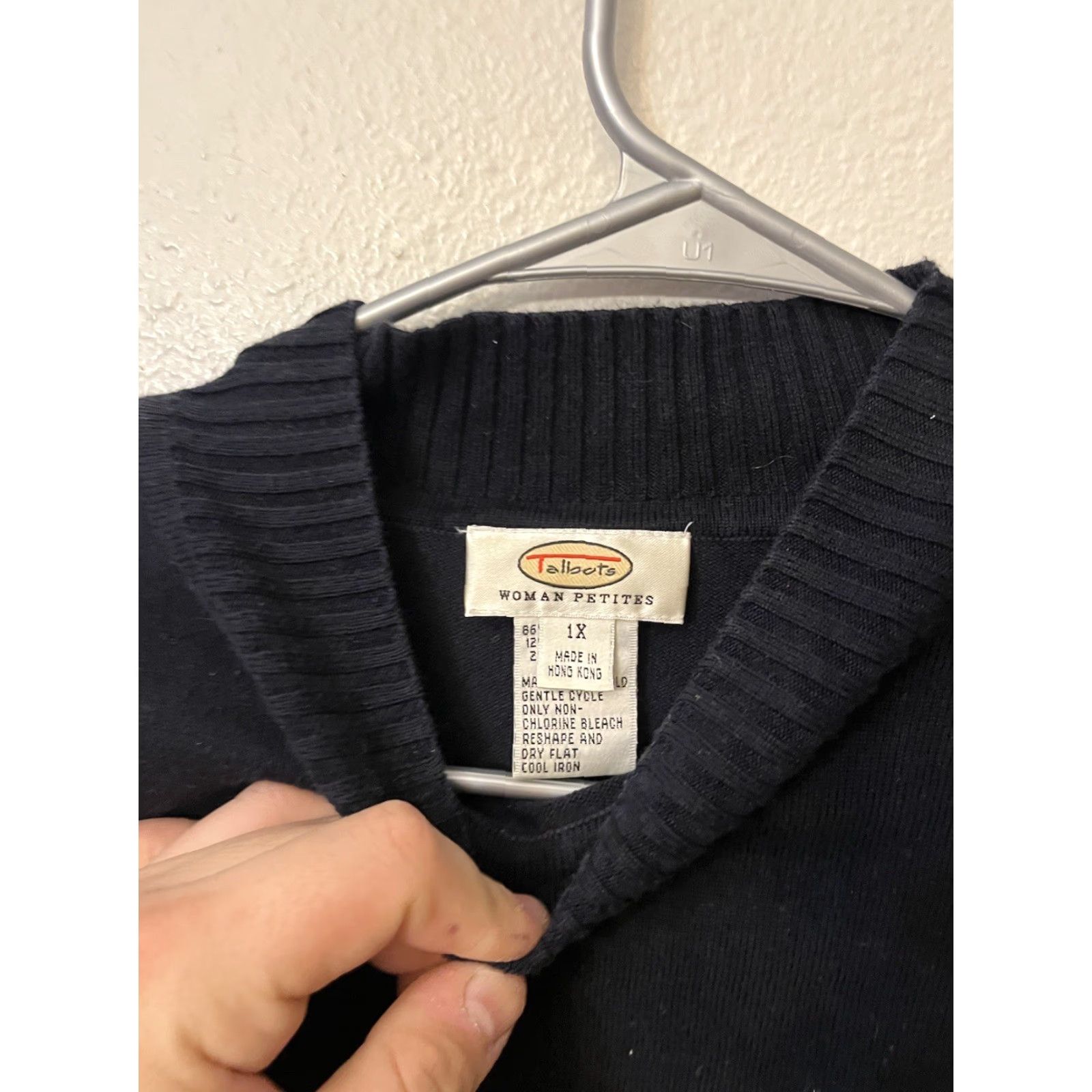 Talbots Talbots Mock Neck Sweater Ladies 1X Black Long Sleeve Lightweight KnIT Pullover Casual Travel All Seasons Size XL / US 12-14 / IT 48-50 - 3 Thumbnail
