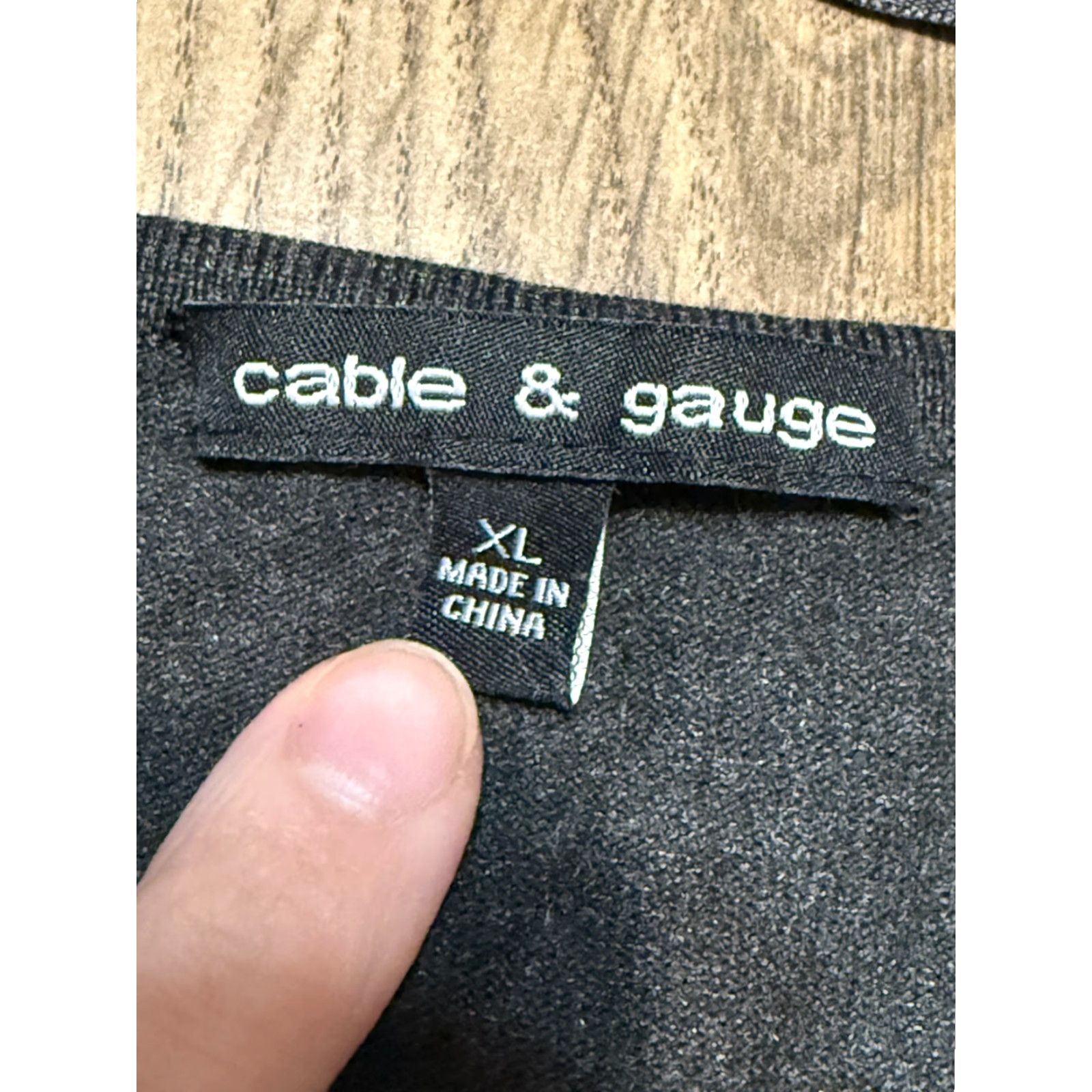 Vintage Cable & Gauge Shirt Women XL Gray Gold Long Sleeve V-neck Womens Size XL / US 12-14 / IT 48-50 - 5 Thumbnail