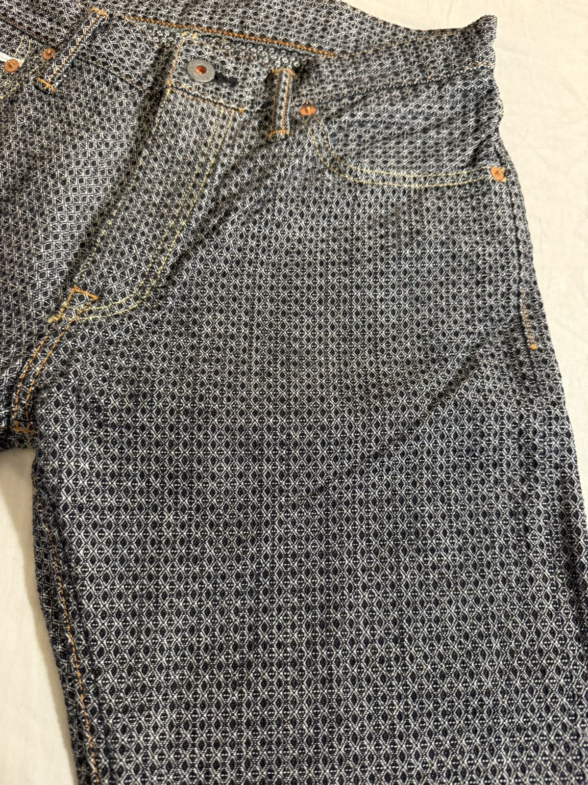 Other Graph Zero GZ-SVJPT-0204 13oz Selvedge Jacquard Jeans 33 Size US 33 - 3 Thumbnail