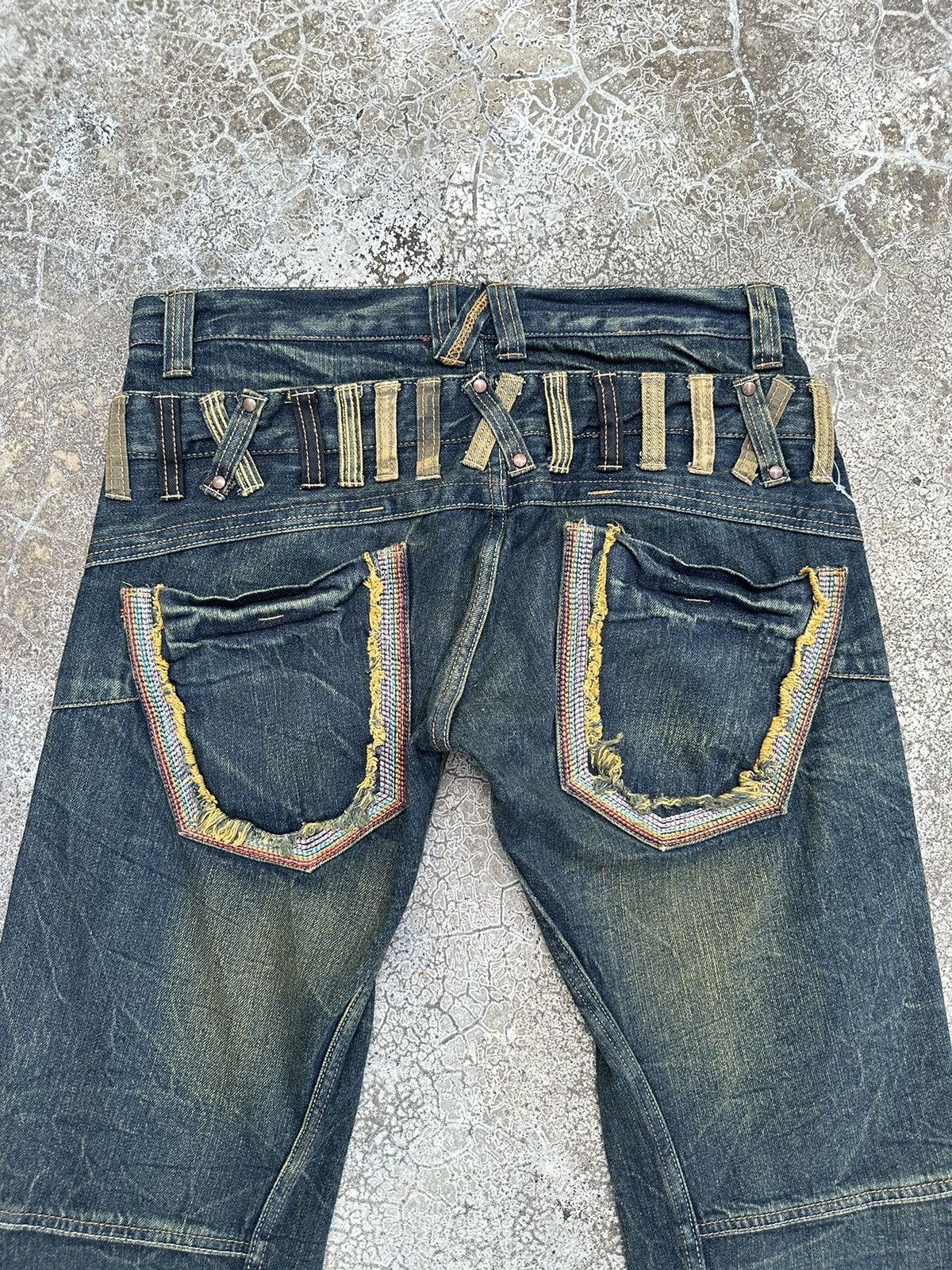 PPFM Double Waist Dominate Handcrafted Rusty Denim 32x31 F64 Size US 32 / EU 48 - 4 Thumbnail