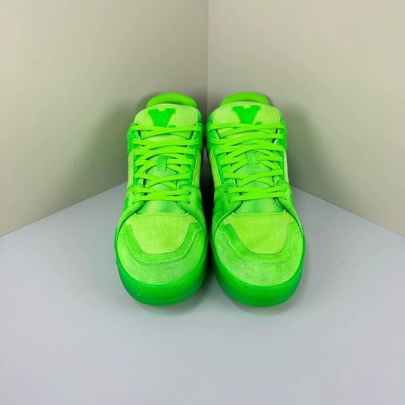 Louis Vuitton louis vuitton fluorescent green trainer sneakers-2507 Size US 8.5 / EU 41-42 - 2 Thumbnail