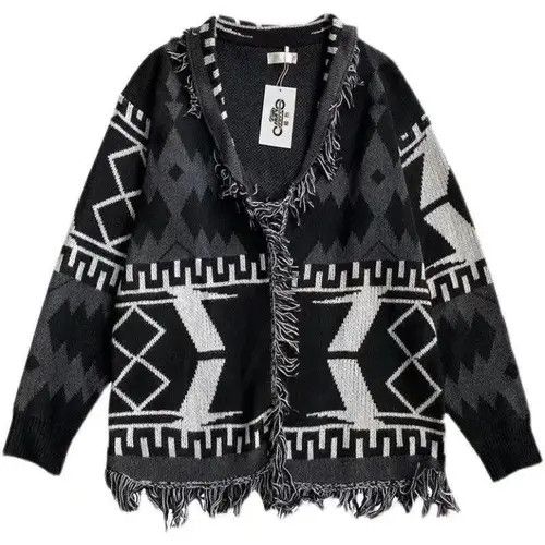 Other Akasaka x Gotou Patterned Graphic Cardigan Sweater Size US M / EU 48-50 / 2 - 5 Thumbnail