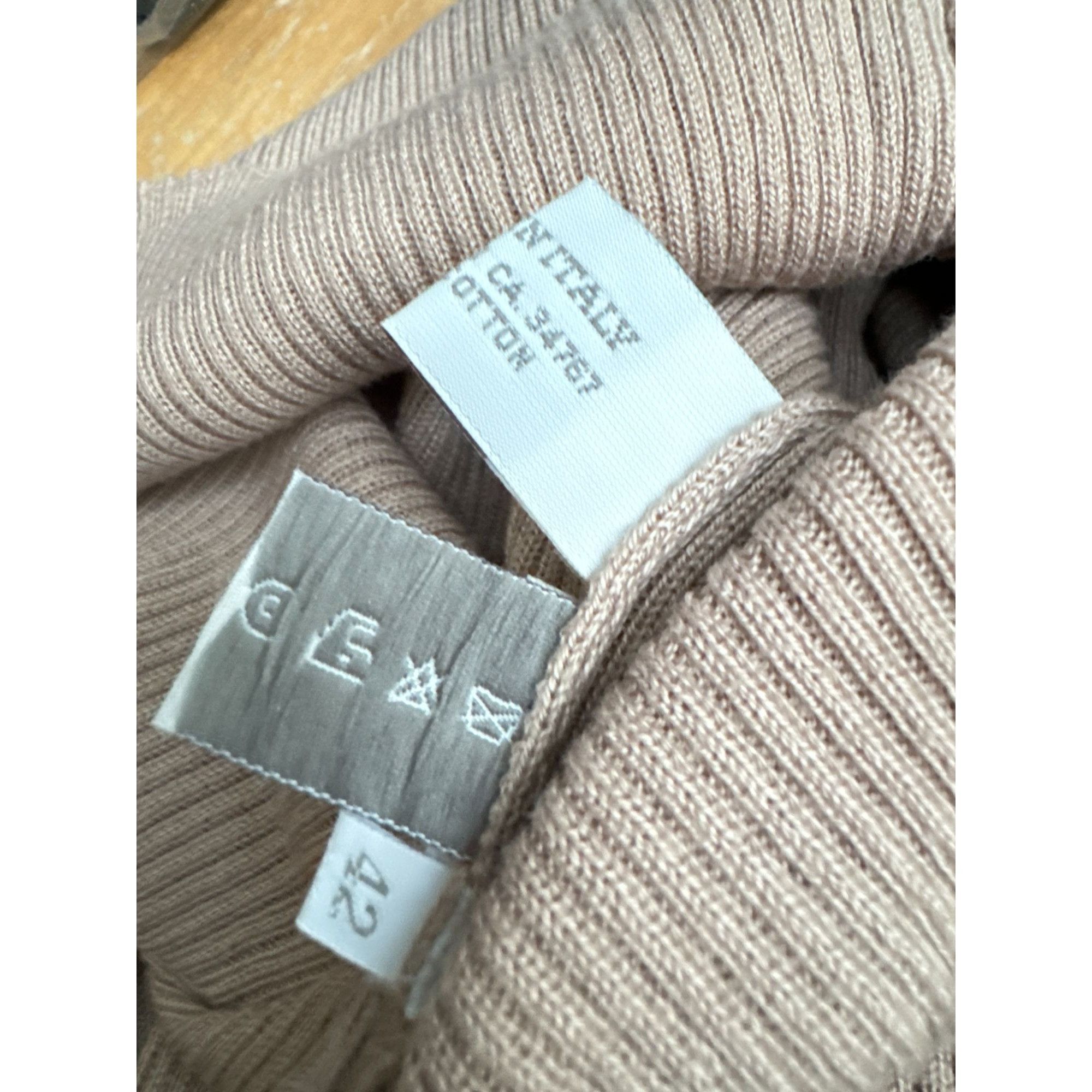 Miu Miu 2000s Brown Cotton Sleeveless Ribbed Knit Top Size S / US 4 / IT 40 - 6 Thumbnail