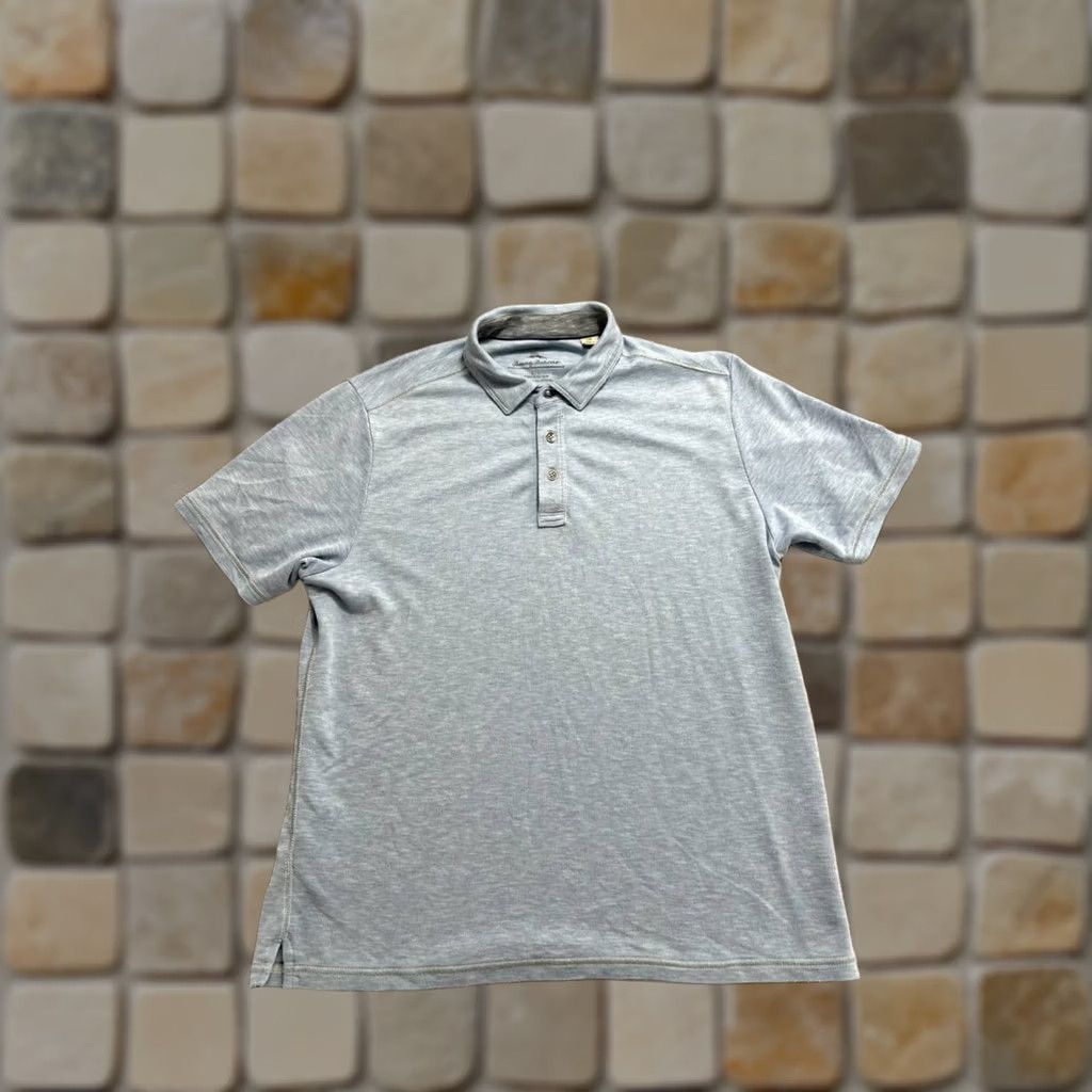 Tommy Bahama Tommy Bahama Polo Shirt Mens Large Gray Side Slit Resort Golf Tennis Performance Size US L / EU 52-54 / 3 - 1 Thumbnail