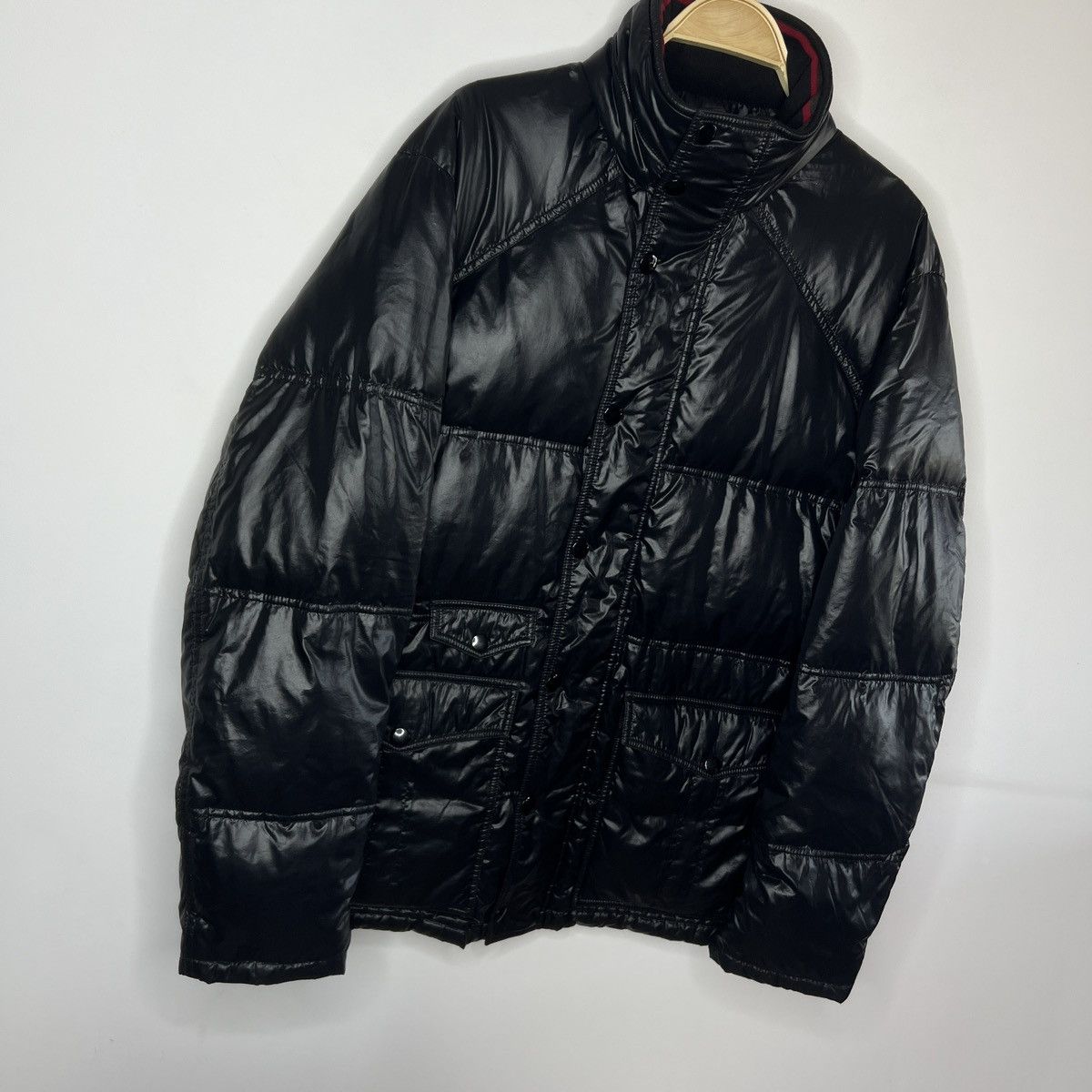 Gucci Gucci Puffer Jacket Goose Down Black Shiny Nylon Size US XL / EU 56 / 4 - 3 Thumbnail