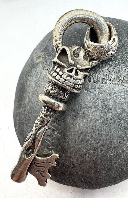 Other Starlingear Flaming Skeleton Key Sterling Silver Necklace Size ONE SIZE - 5 Thumbnail
