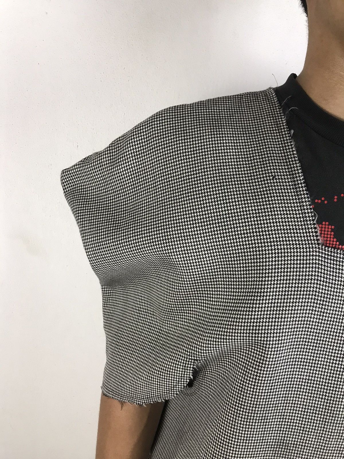 Comme des Garcons AD2013 Comme des Garçons Houndstooth Wool Sculptural Tabard Size S / US 4 / IT 40 - 6 Thumbnail