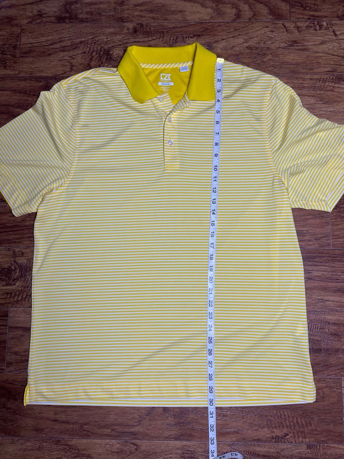Cutter & Buck Cutter & Buck Men's MoistureWicking Drytec Yellow/White Polo Size US XL / EU 56 / 4 - 5 Thumbnail