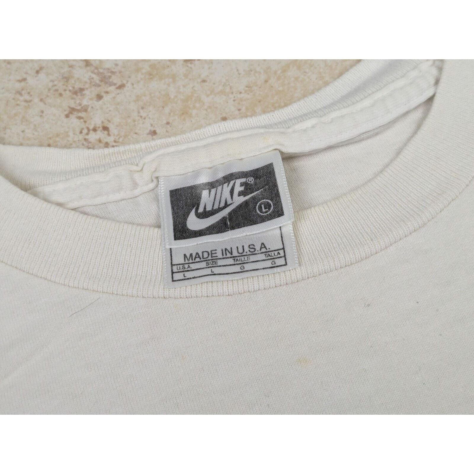Nike Vtg Nike Just Do It Spell Out White T Shirt L USA Tag 1990's Size US L / EU 52-54 / 3 - 5 Thumbnail