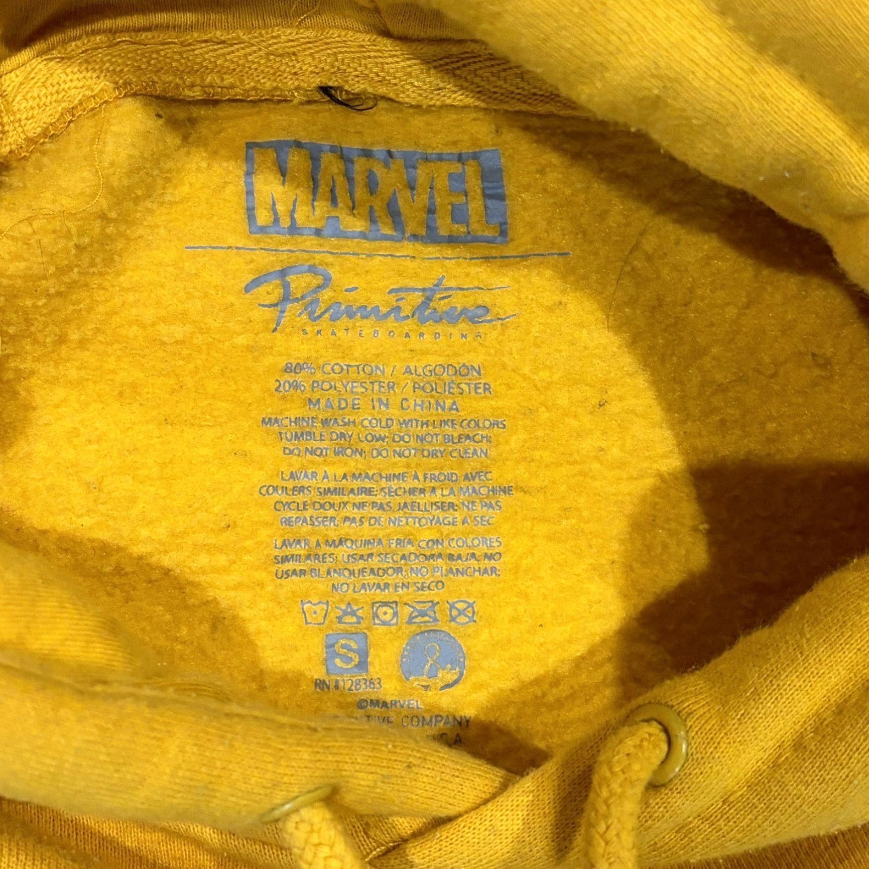 Primitive Primitive Marvel Hoodie Men L Yellow - Primitive X Marvel Hoodie, Logo, Knit Sweatshirt, Skateboard, Comics, Colorful, Hooded, Breathable Size US L / EU 52-54 / 3 - 2 Thumbnail