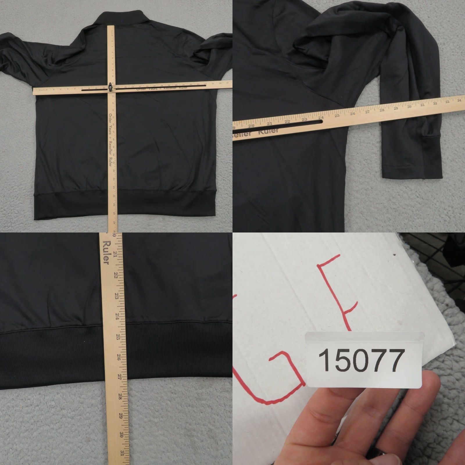 Vintage B Draddy Sweater Mens XXL Black 1/4 Zip Pullover Nylon Golf Stretch Size US XXL / EU 58 / 5 - 8 Thumbnail
