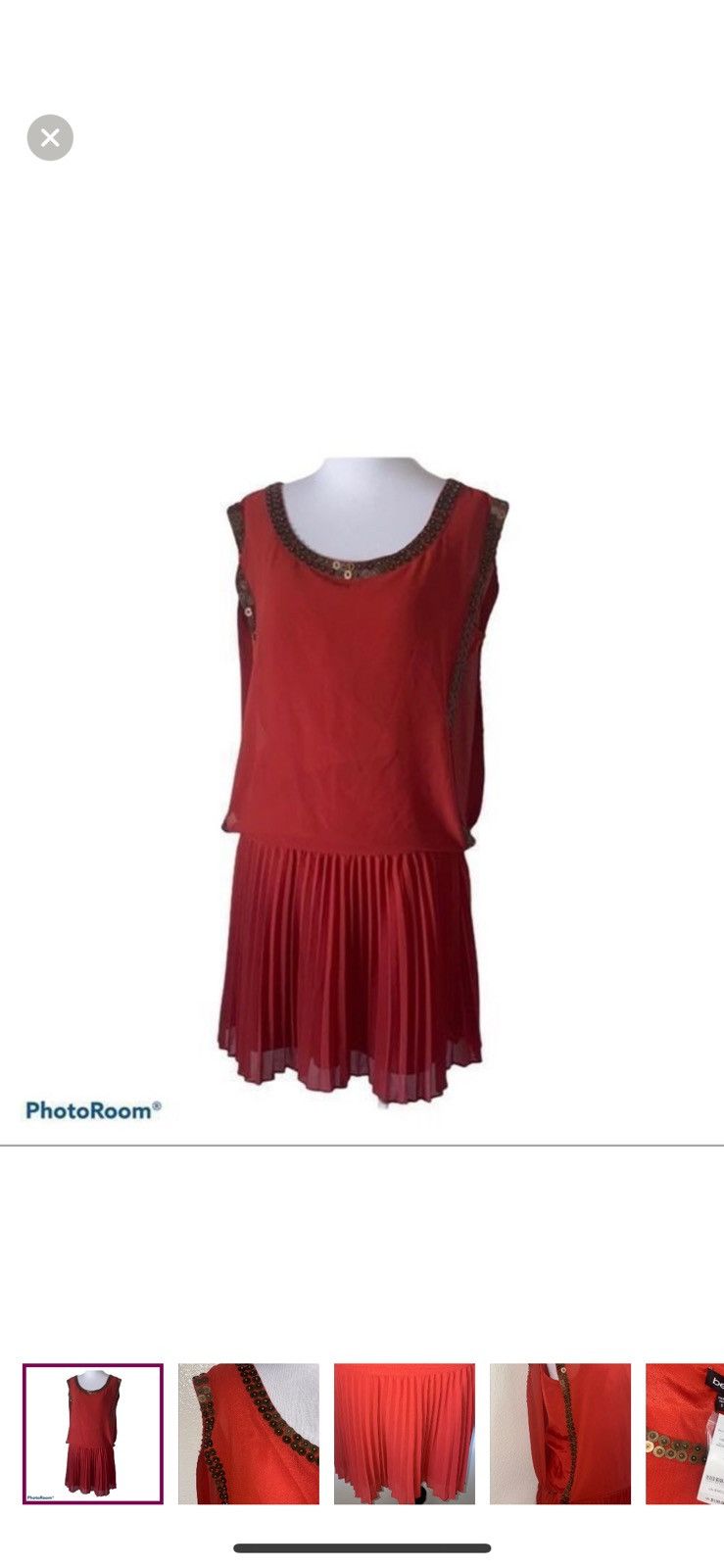 Bebe Bebe small wilderness pleated mini dress Size S / US 4 / IT 40 - 1 Thumbnail