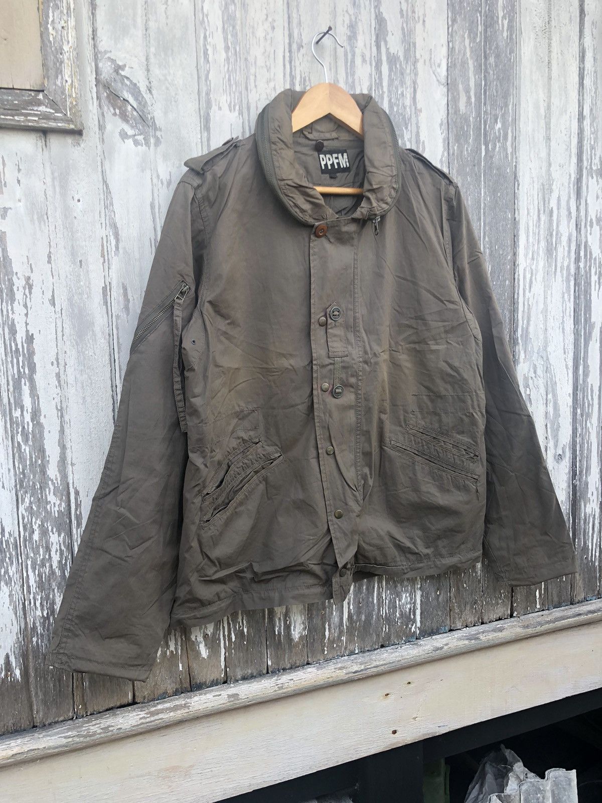 Japanese Brand Vintage Sunfaded Y2K PPFM Army Jackets Size US L / EU 52-54 / 3 - 5 Thumbnail