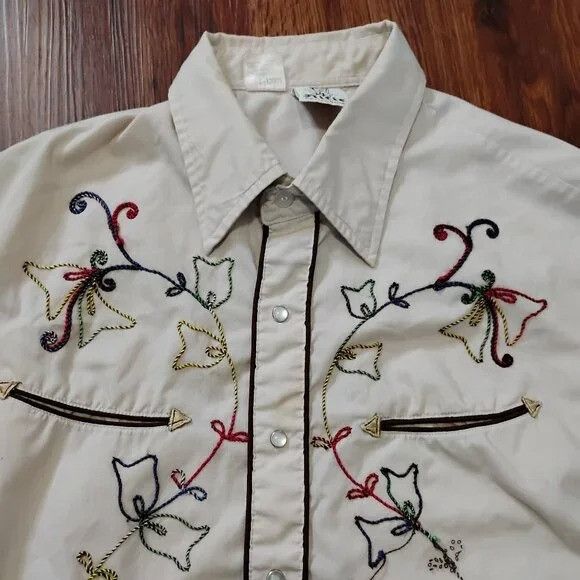 Other Vintage Alfie California Embroidered Pearl Western Shirt Size US XL / EU 56 / 4 - 1 Thumbnail