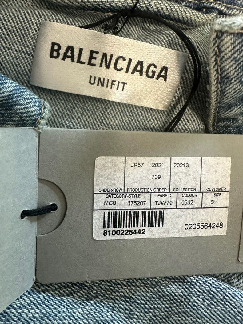 Balenciaga Balenciaga Balenciaga Denim Jacket with Logo Embroidery-25 Size US S / EU 44-46 / 1 - 4 Thumbnail