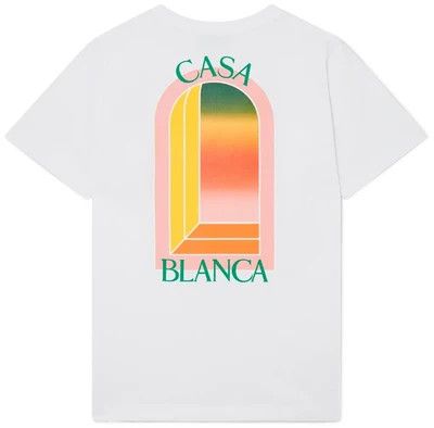 O1mle0826 Gradient L'arche Short Sleeve T-Shirt In White, Men's (Size Xxl)