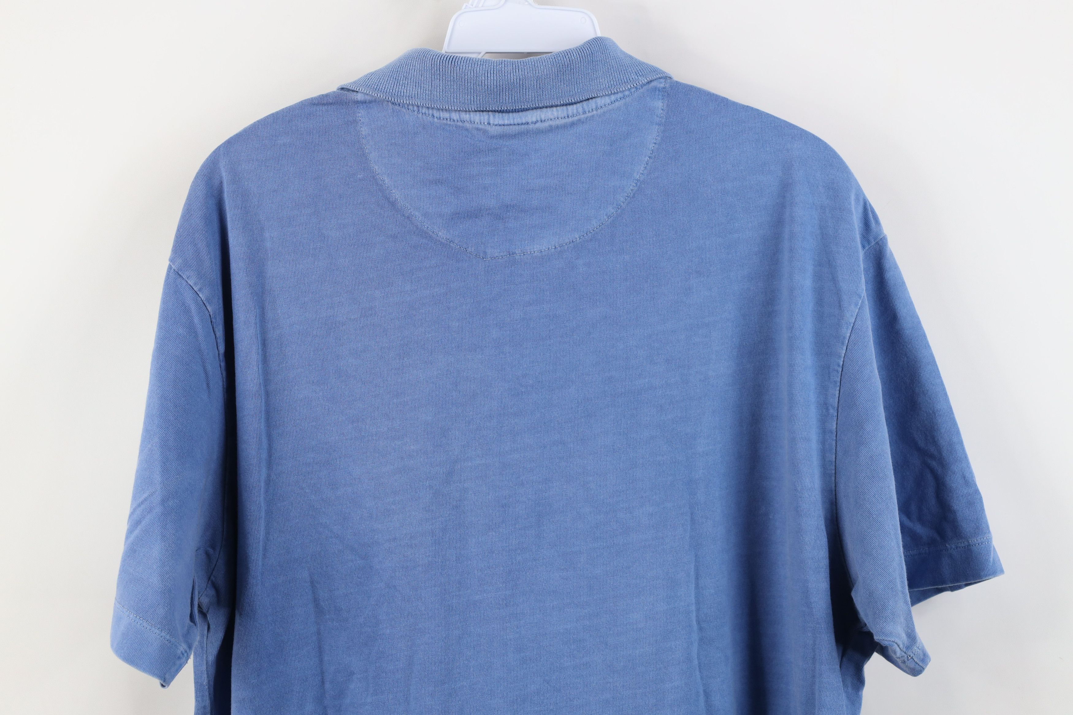 Gap Vintage 90s Y2K Gap Pigment Dye Rugby Polo Shirt Blue Cotton Size US L / EU 52-54 / 3 - 12 Thumbnail