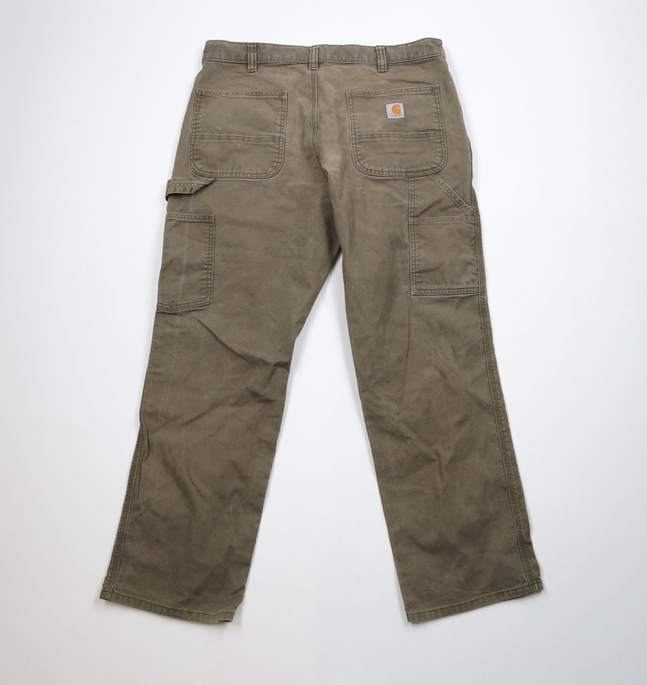 Carhartt × Vintage Vintage Carhartt Canvas Wide Leg Dungaree Pants Green Size US 36 / EU 52 - 10 Thumbnail