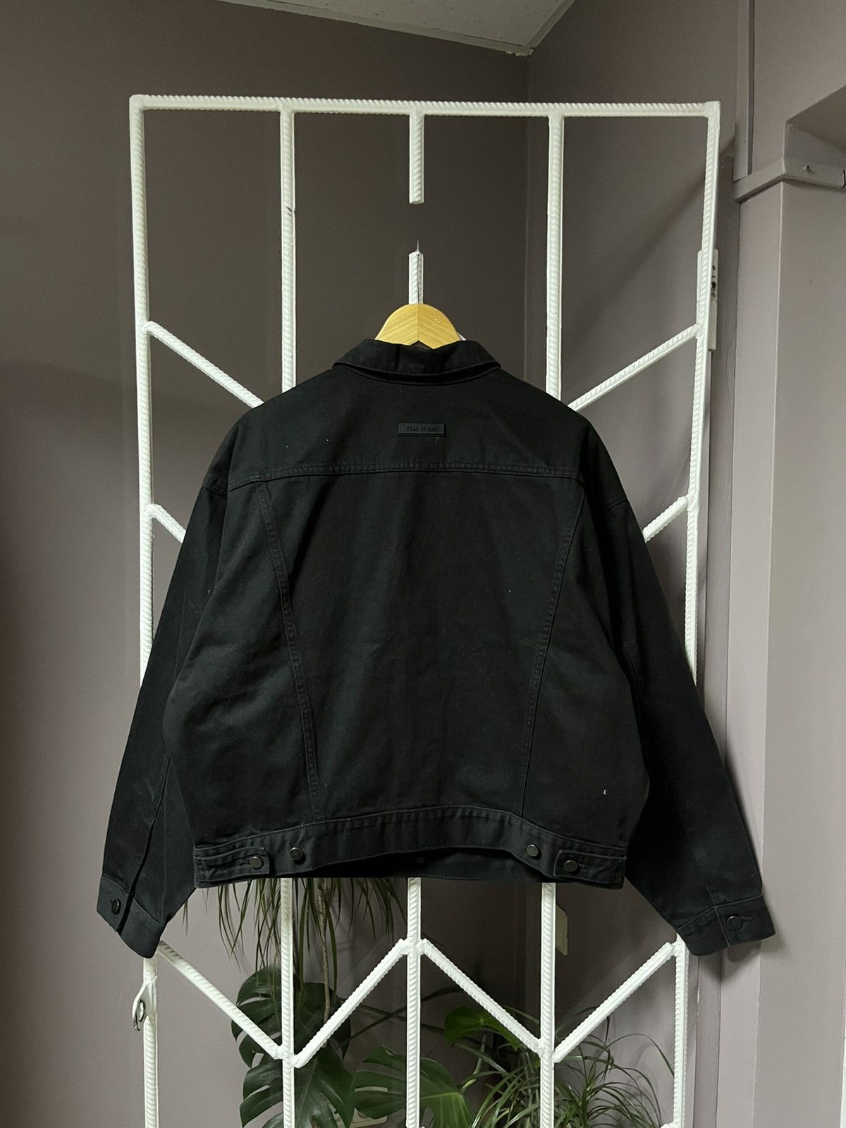 Fear of God Full Black Fear Of God Essentials Denim Jacket Boxy Fit Size US M / EU 48-50 / 2 - 8 Thumbnail