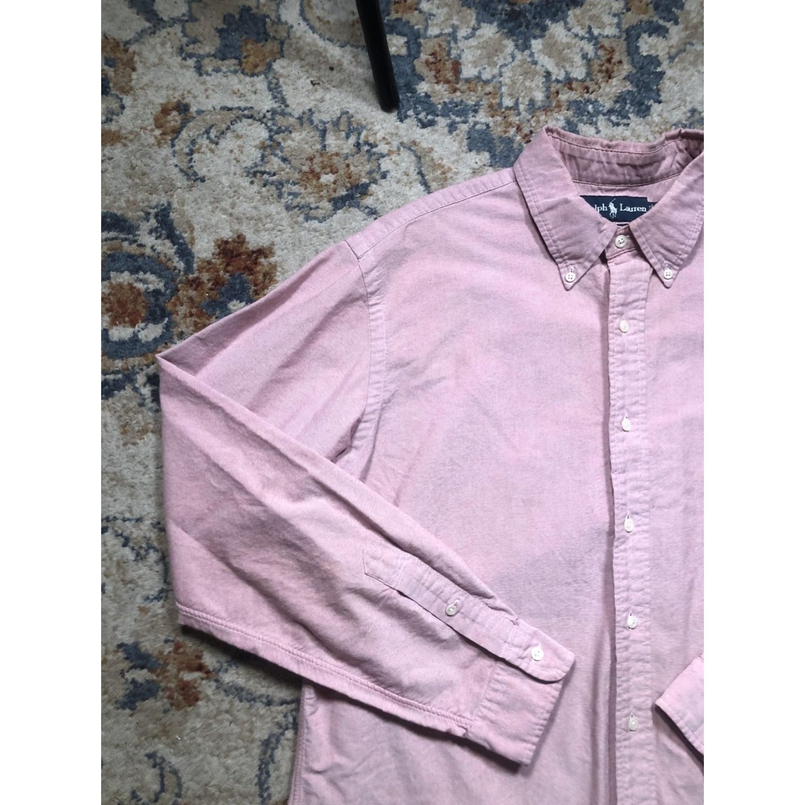 Ralph Lauren Ralph Lauren Shirt Mens XL Pink Custom Fit Button Down Oxford Long Sleeve Size US XL / EU 56 / 4 - 3 Thumbnail
