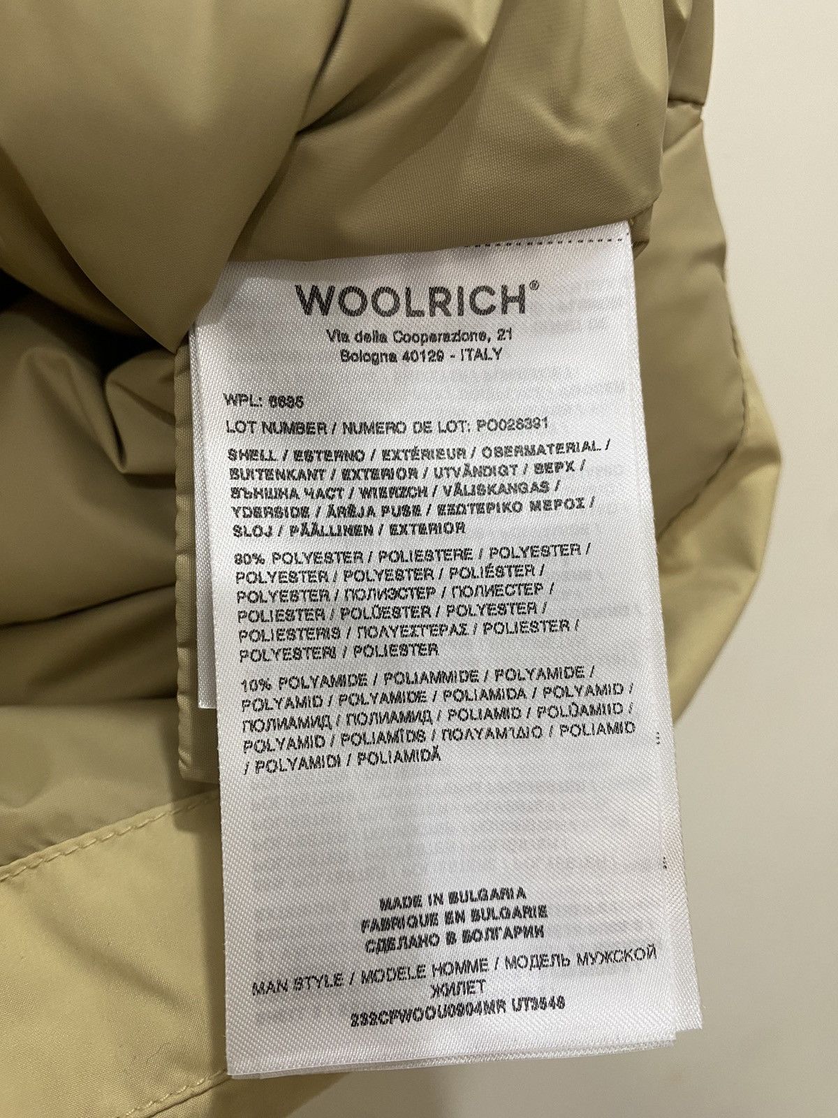 Woolrich Woolen Mills Woolrich Puffer Vest, size XL, beige/brown, new with tag. Size US XL / EU 56 / 4 - 8 Thumbnail