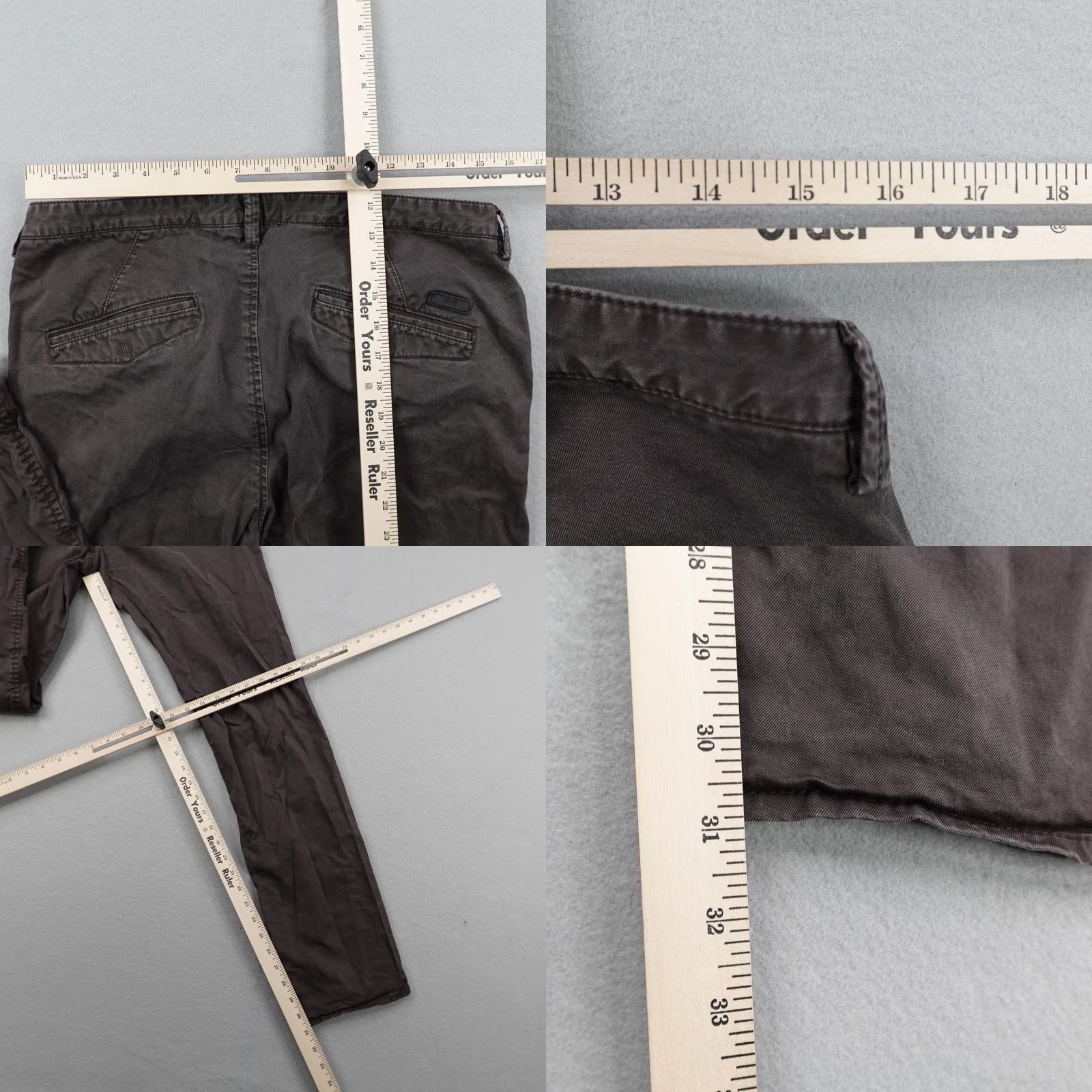 Hugo Boss Hugo Boss Mens 34R Brown Chino Slim Straight Twill Trousers Cotton Commute Pants Size US 34 / EU 50 - 8 Thumbnail