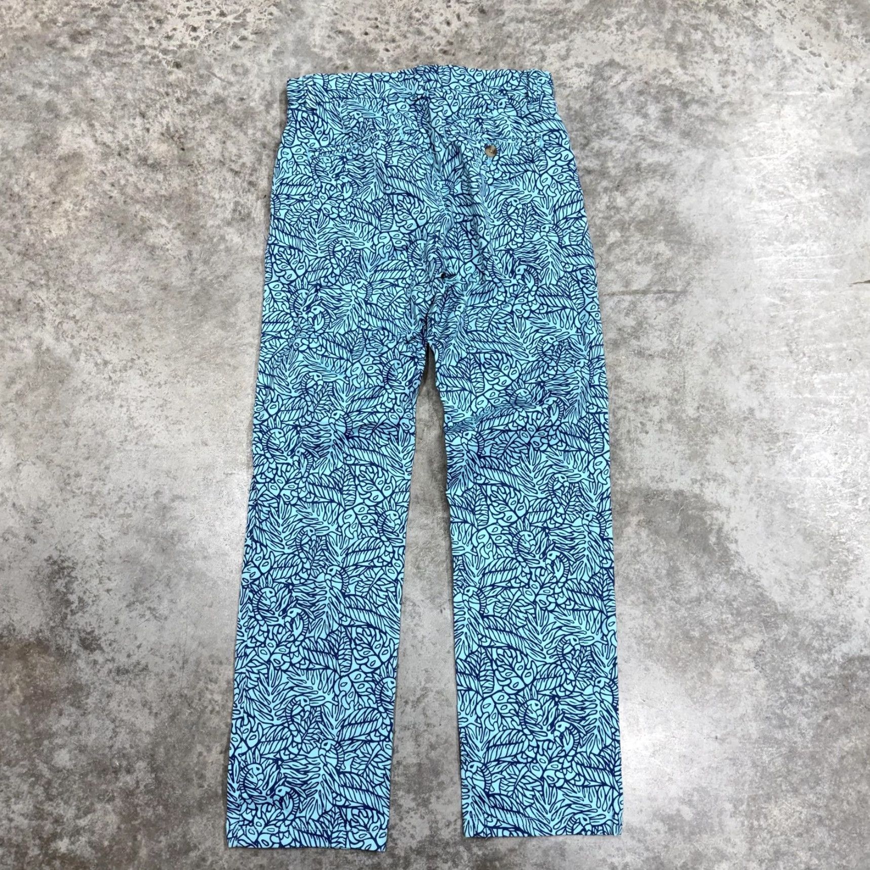 Vineyard Vines Vineyard Vines Pants Mens 28x30 Blue Floral Leaf Chino Stretch Beach Tropical Size US 28 / EU 44 - 3 Thumbnail