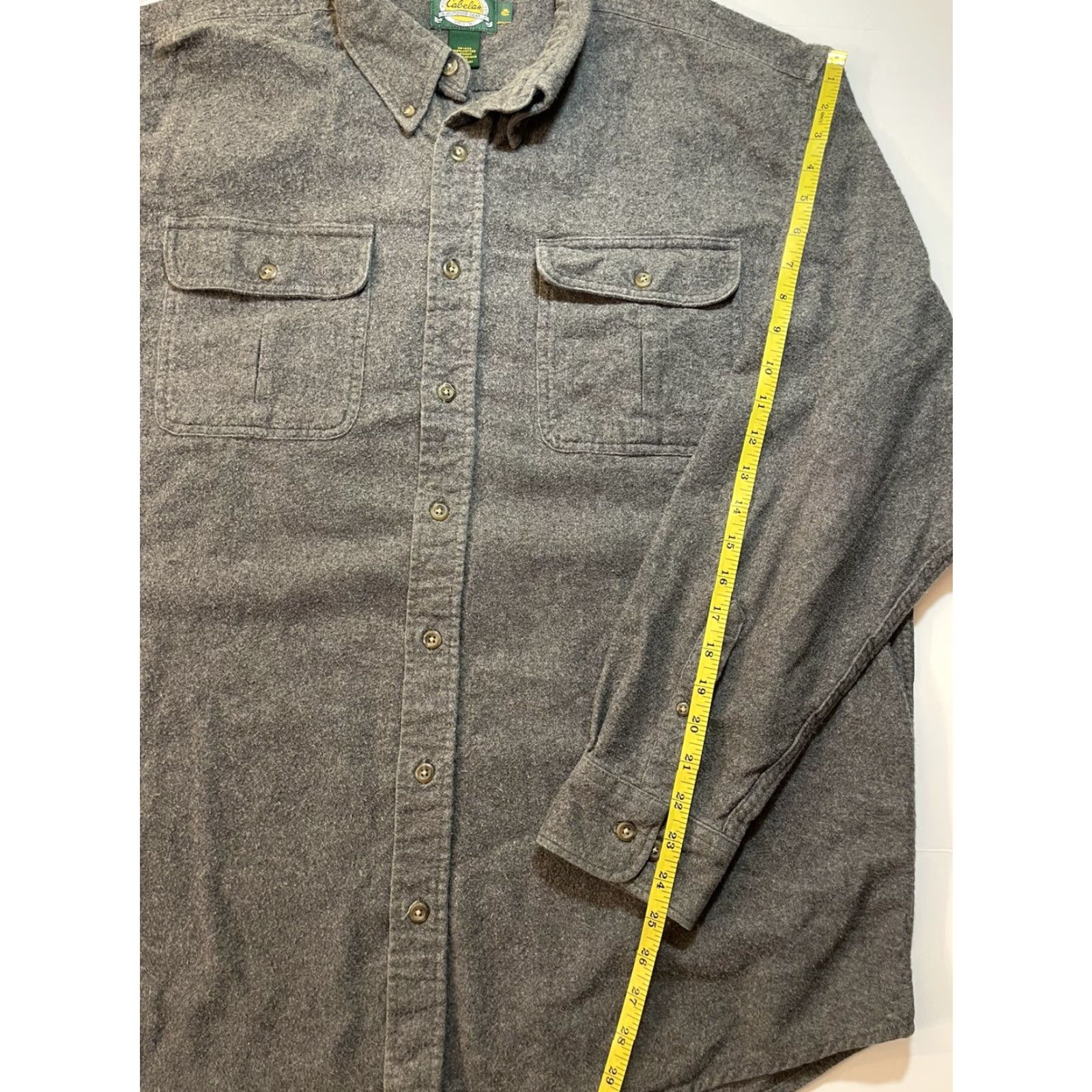 Vintage VINTAGE Cabela's Chamois Flannel Shirt Heavyweight Button-Up Men’s Big & Tall XLT Gray Hunting Size US XL / EU 56 / 4 - 7 Thumbnail