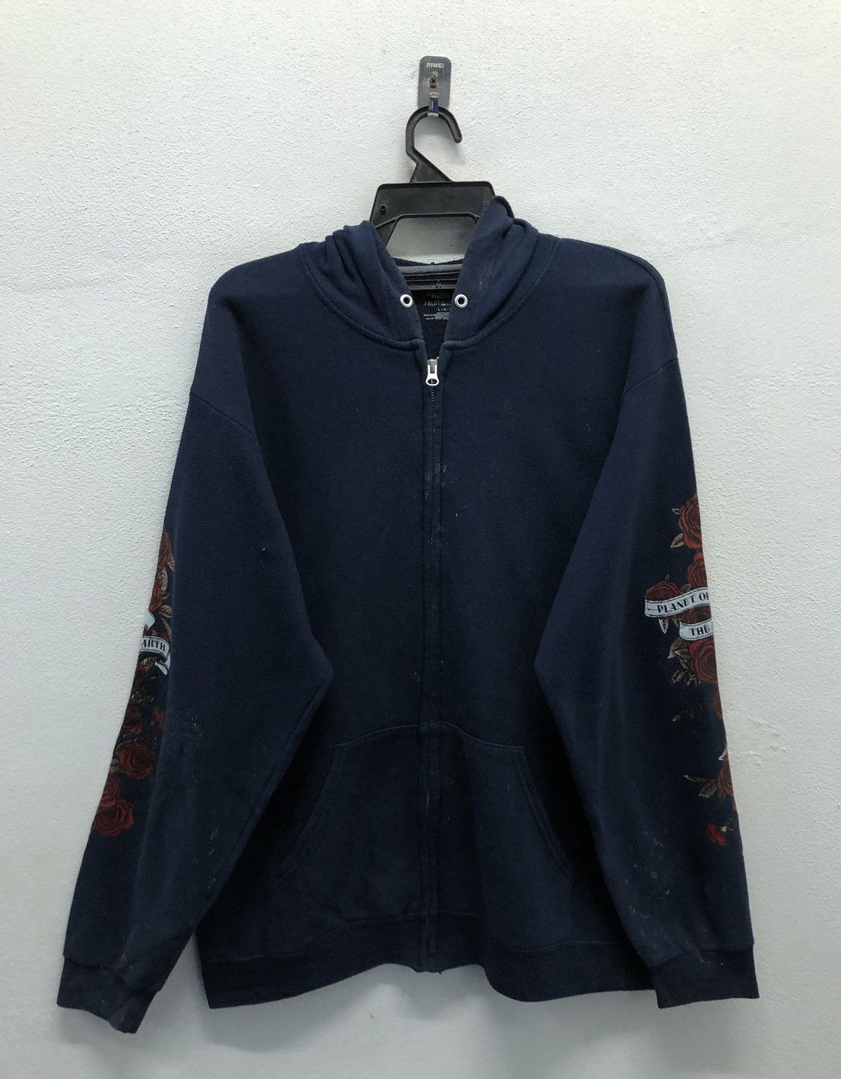Vintage Vintage Fruit Of The Loom Planet Of The Earth Jacket Hoodie Size US L / EU 52-54 / 3 - 2 Thumbnail