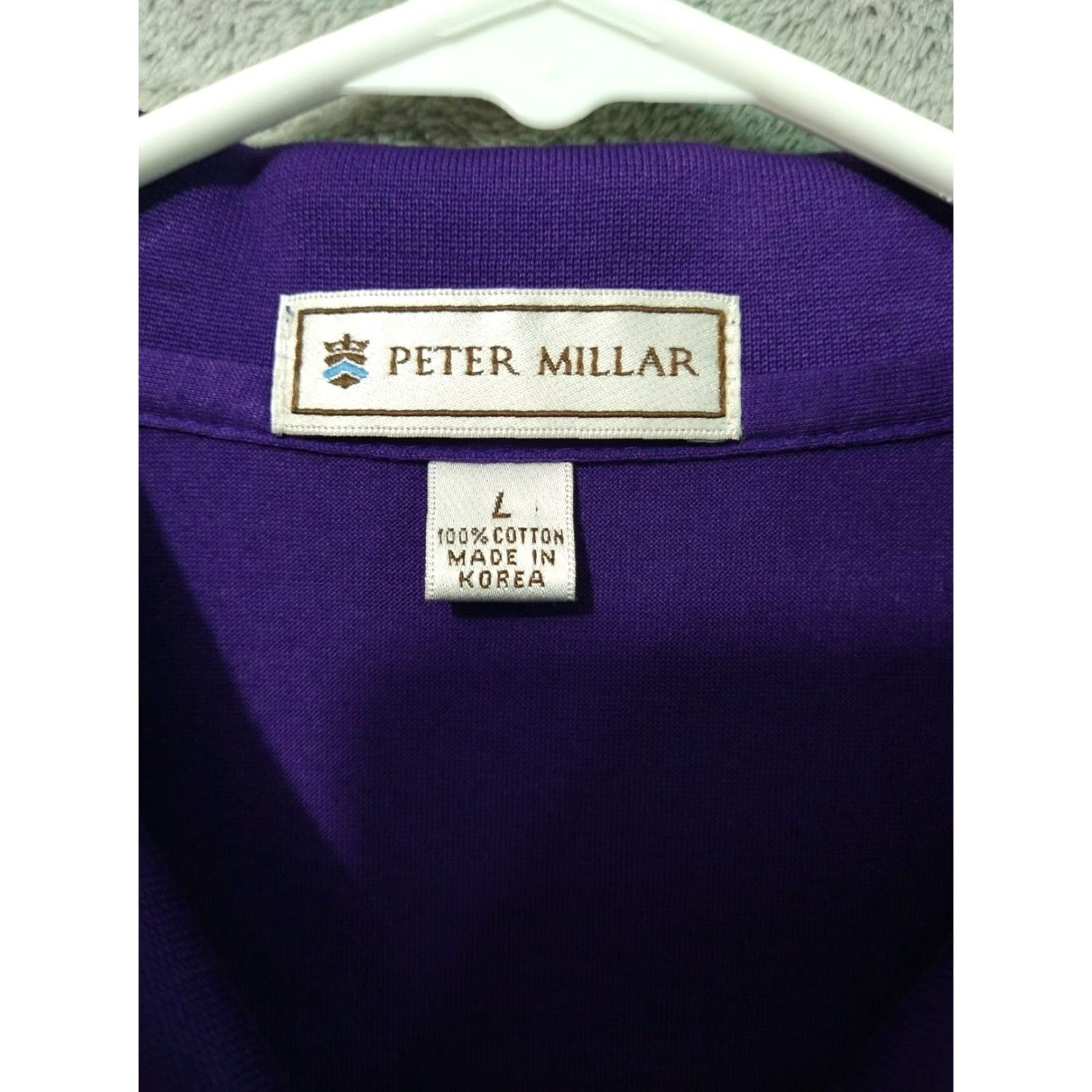 Peter Millar Peter Millar Shirt Mens Large Purple Short Sleeve Polo Cotton Vintage Size US L / EU 52-54 / 3 - 5 Thumbnail