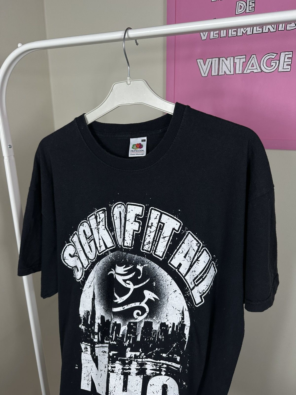 Fruit Of The Loom Sick Of It All NYHC Vintage T Shirt Size US L / EU 52-54 / 3 - 8 Thumbnail