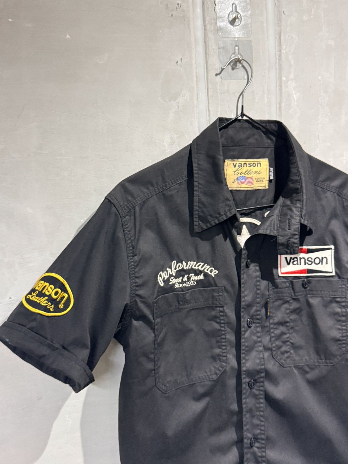 Vanson Leathers Vanson Leathers Wings Button Up Short Sleeve Shirt Size US M / EU 48-50 / 2 - 5 Thumbnail