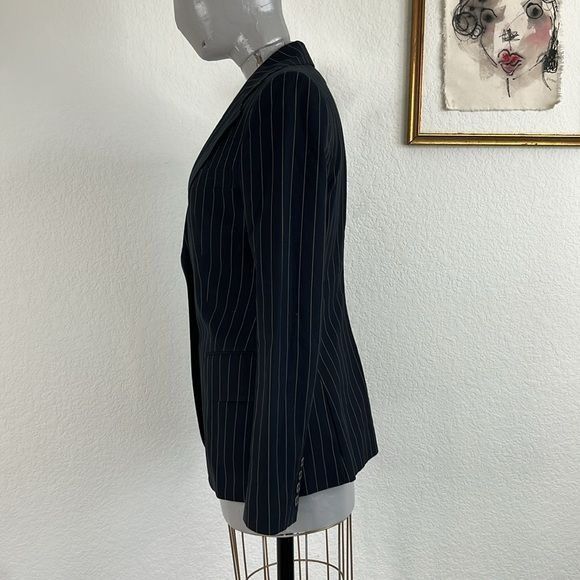 Dolce & Gabbana × Vintage Dolce and Gabbana Pinstriped Cotton Wide Lapel Tailored Blaz Size M / US 6-8 / IT 42-44 - 7 Thumbnail