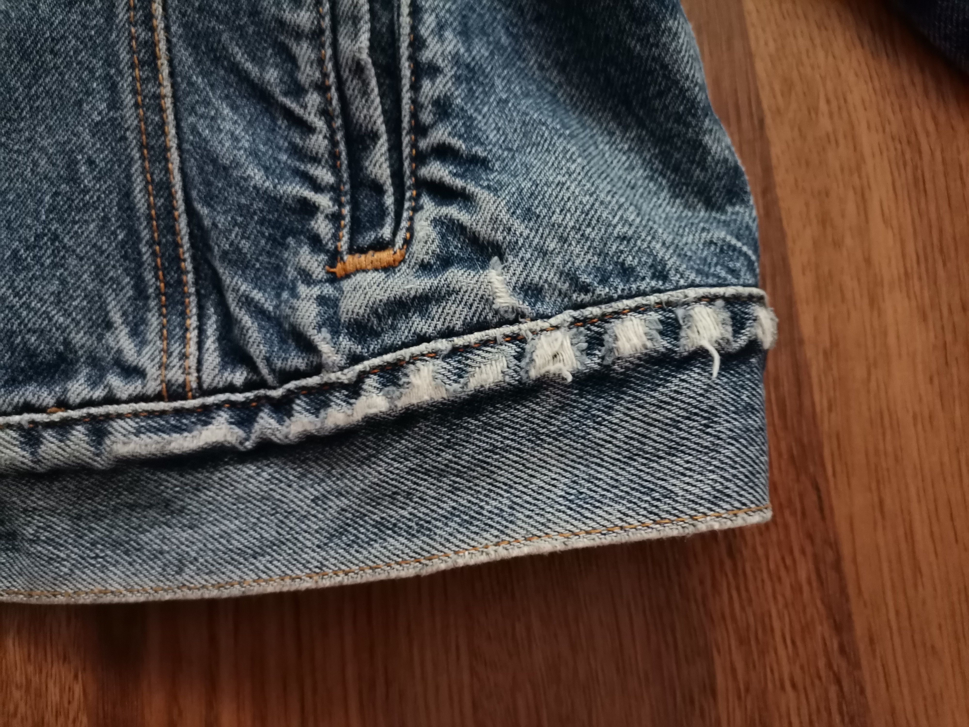 Levi's × Vintage Vintage Levi's Denim Distressed Jacket Size L / US 10 / IT 46 - 3 Thumbnail