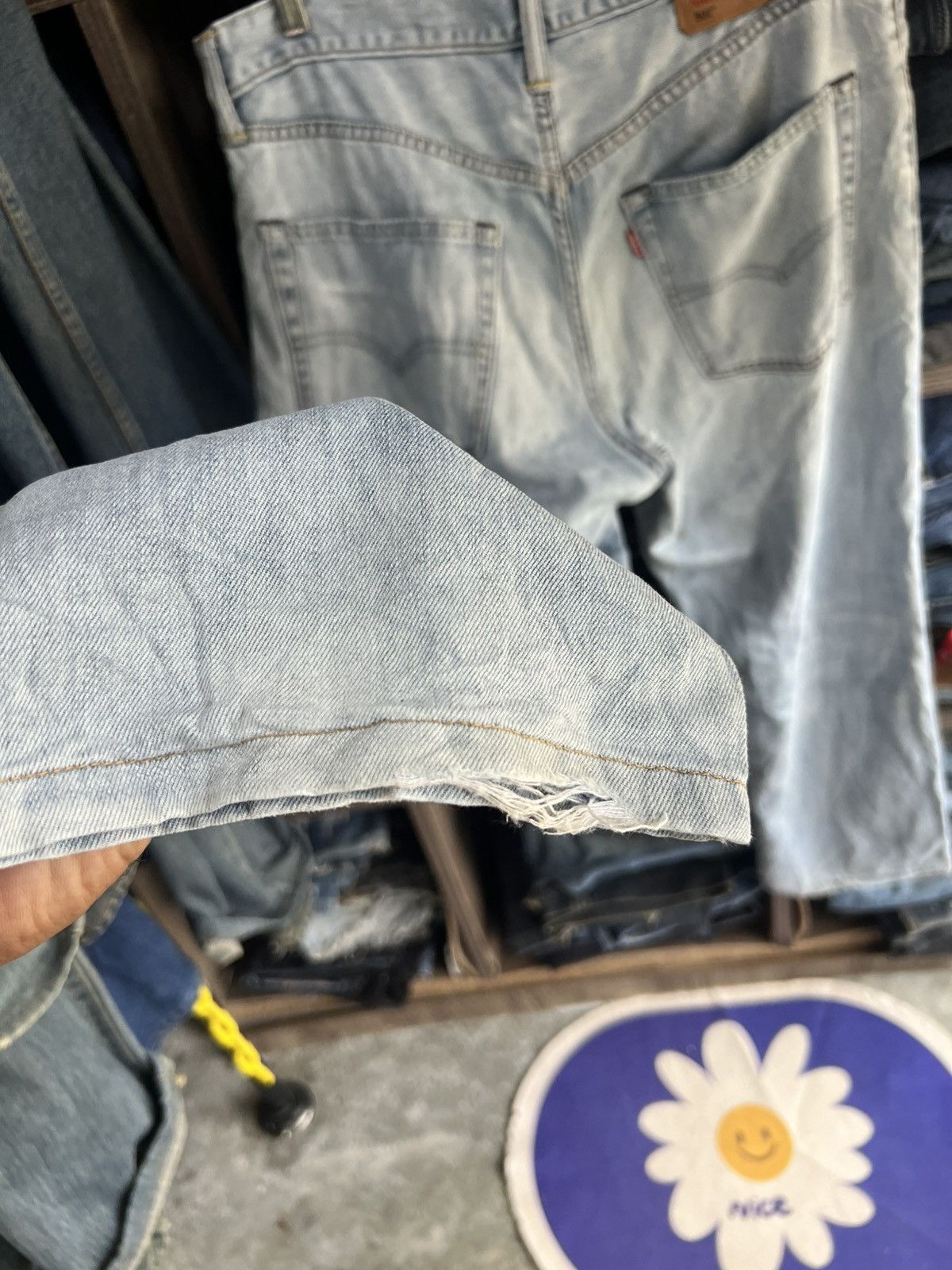 Levi's 🔥Vintage Levis 502 Distressed Denim Size US 35 - 15 Thumbnail