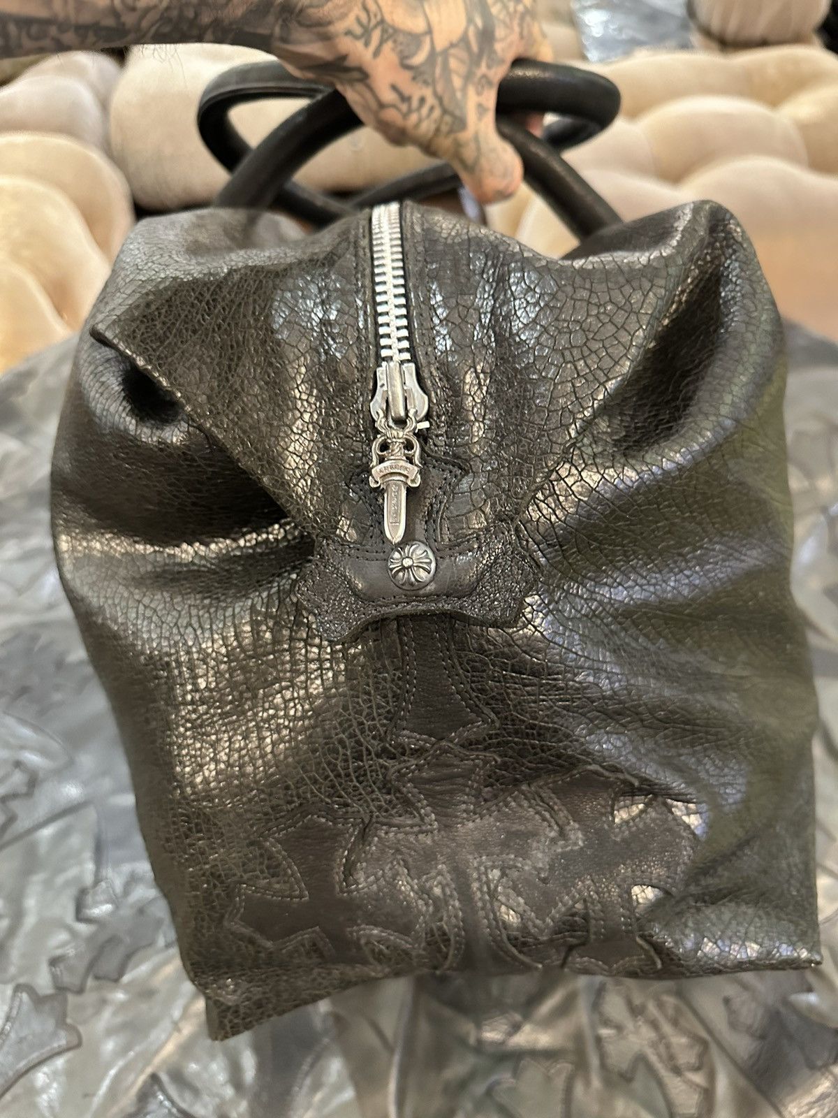 Chrome Hearts CHROME HEARTS HUGE LEATHER LUGGAGE DUFFLE BAG CROSS PATCH 4G Size ONE SIZE - 13 Thumbnail