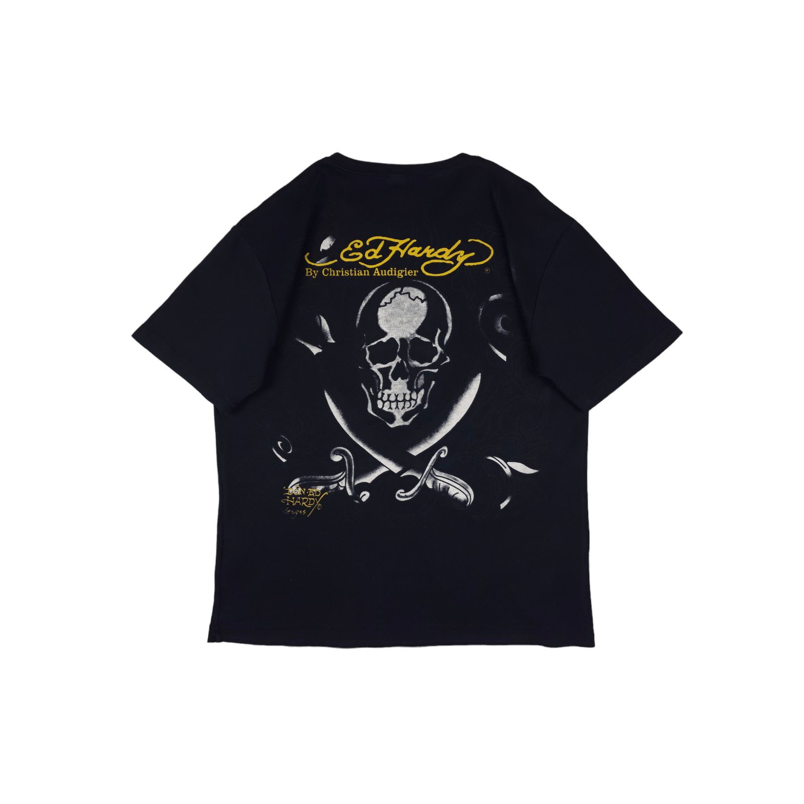 Christian Audigier × Ed Hardy × Vintage 💎 Ed Hardy BOOTLEG Graphic Skull T-shirt Size L Y2K 00s Size US L / EU 52-54 / 3 - 4 Thumbnail