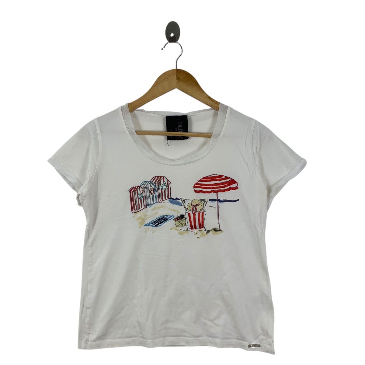 Vintage Vintage LOLITAS & LOLOS ESPANA Summer Vacation Tee Shirt Top Size S / US 4 / IT 40 - 4 Thumbnail
