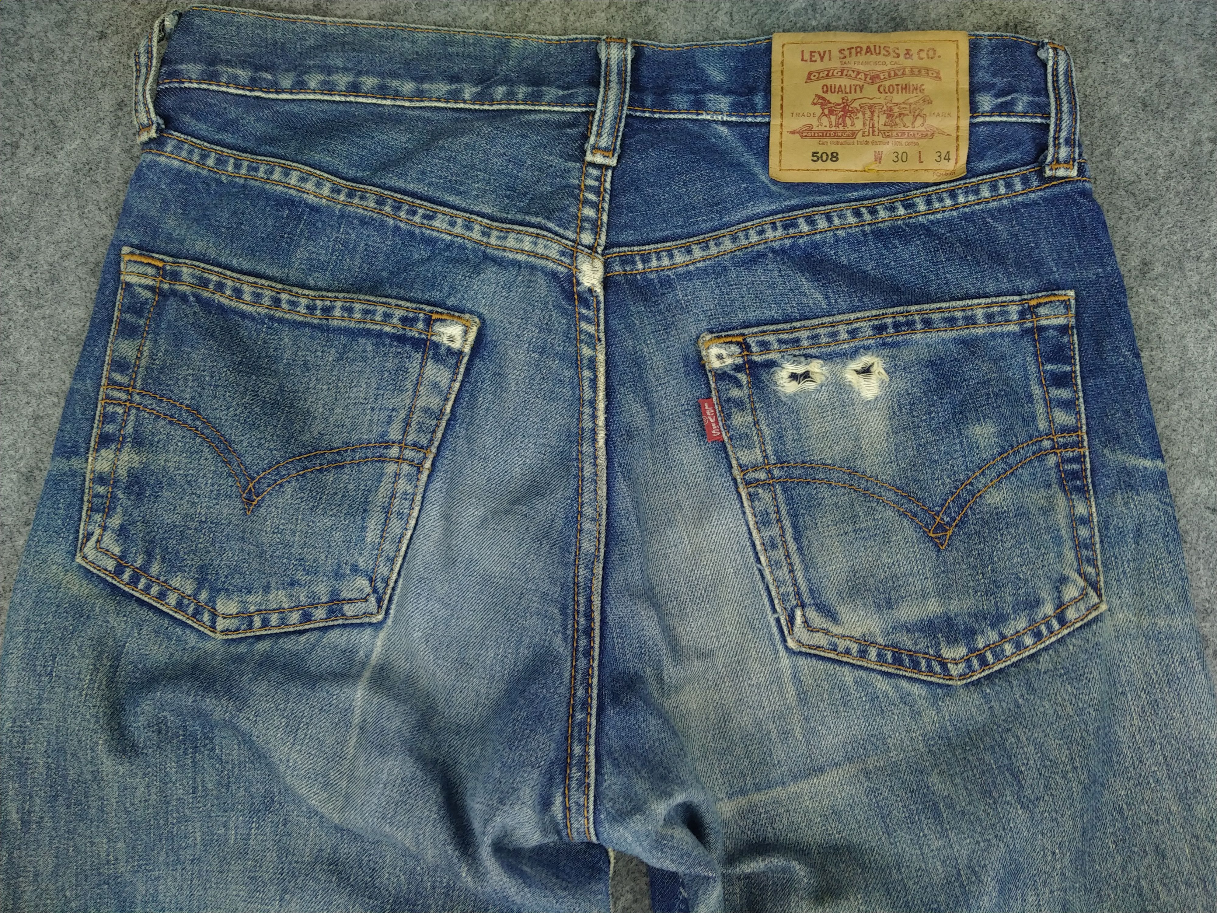 Levi's Dirty Blue Vintage Levi's 508 Denim 31x34.5 -JN818 Size US 31 - 4 Thumbnail
