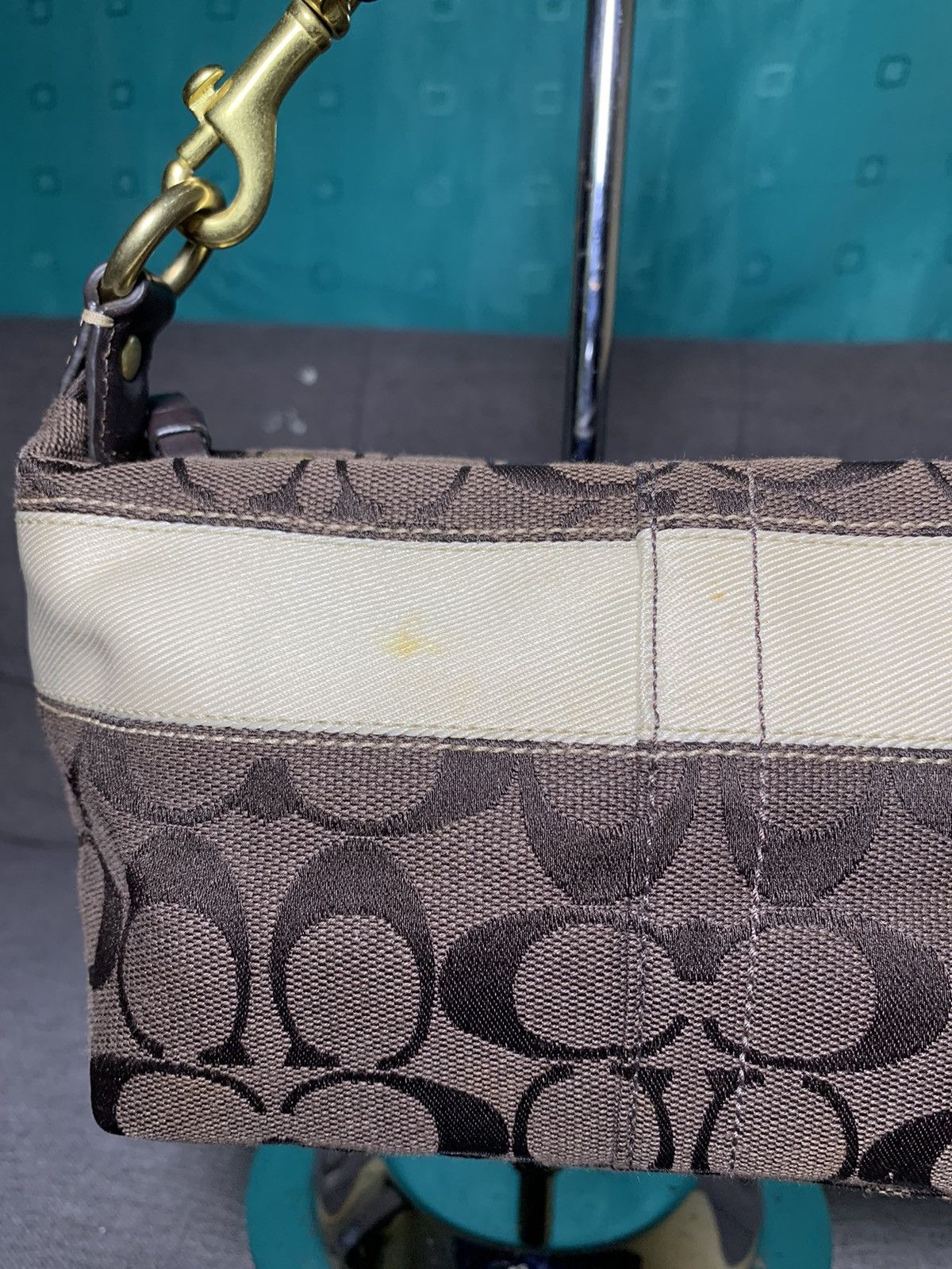 Coach COACH BROWN SIGNATURE MINI HOBO BAG Size ONE SIZE - 5 Thumbnail