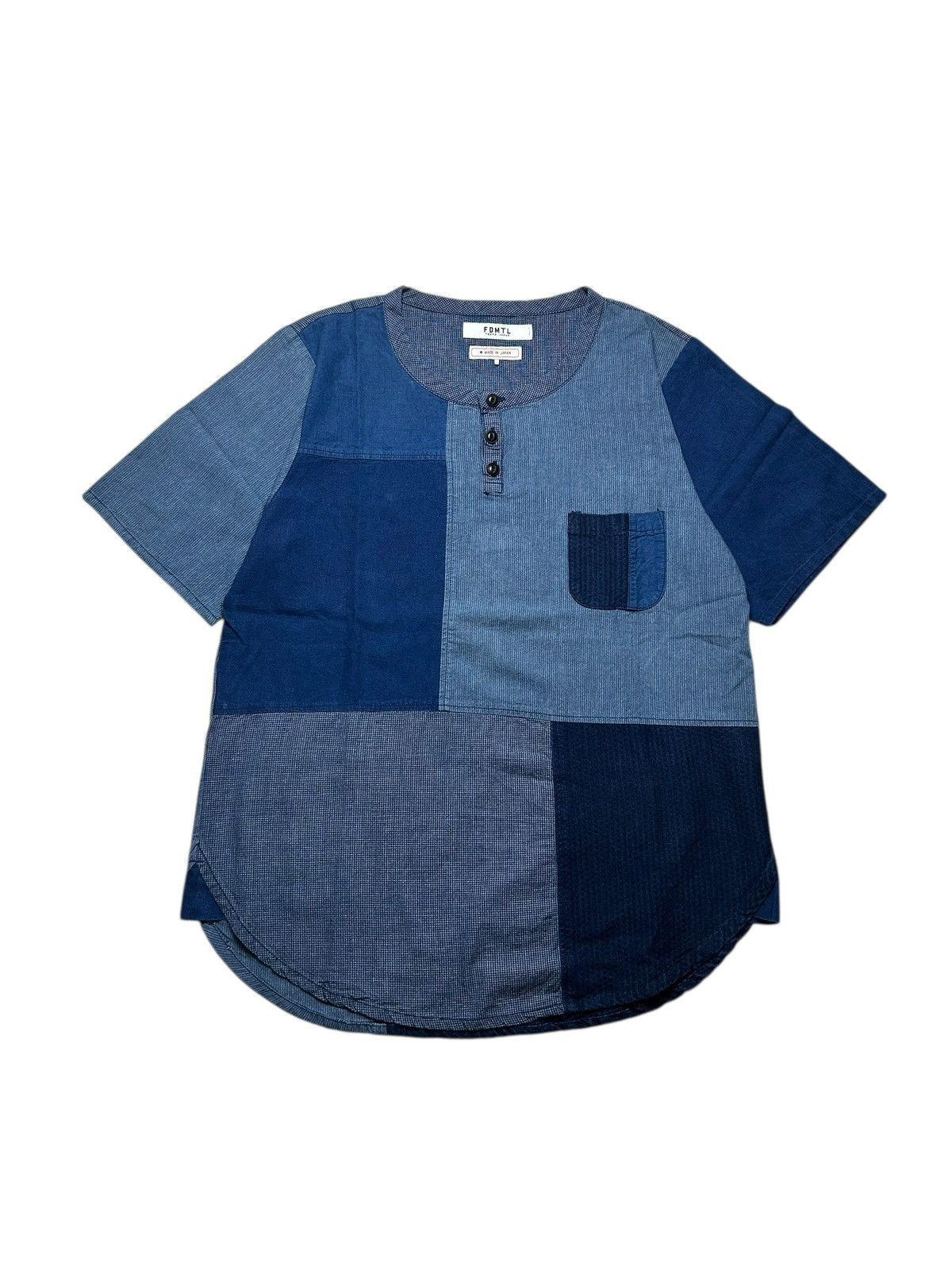 FDMTL FDMTL TOKYO fundamental Pullover Patchwork Shirt Indigo Size US M / EU 48-50 / 2 - 1 Thumbnail