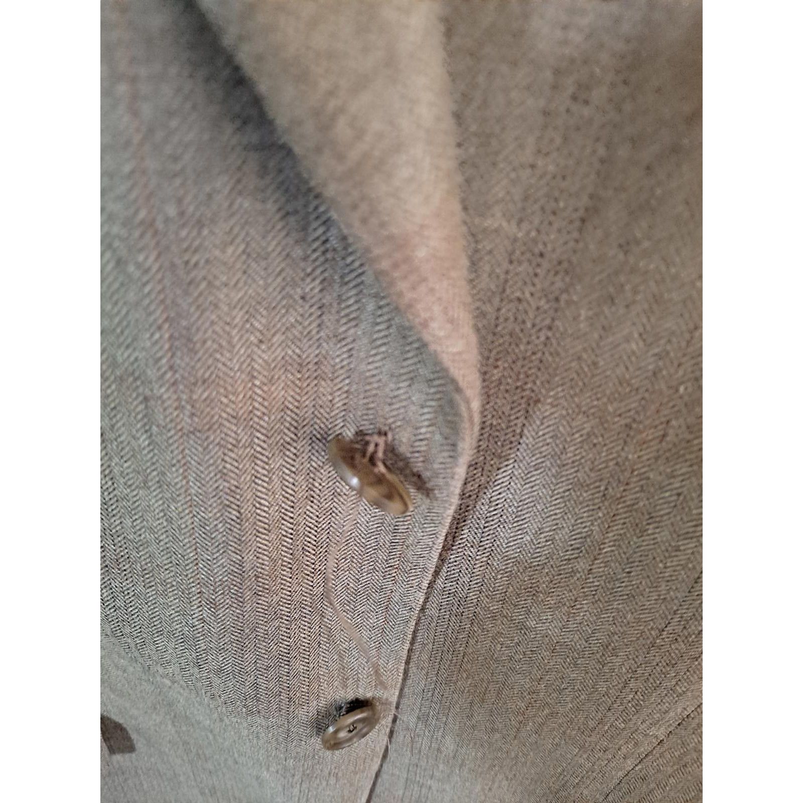 Calvin Klein Calvin Klein Tan Check 3 Button Blazer Silk/Wool Size 40R Size 40R - 7 Thumbnail