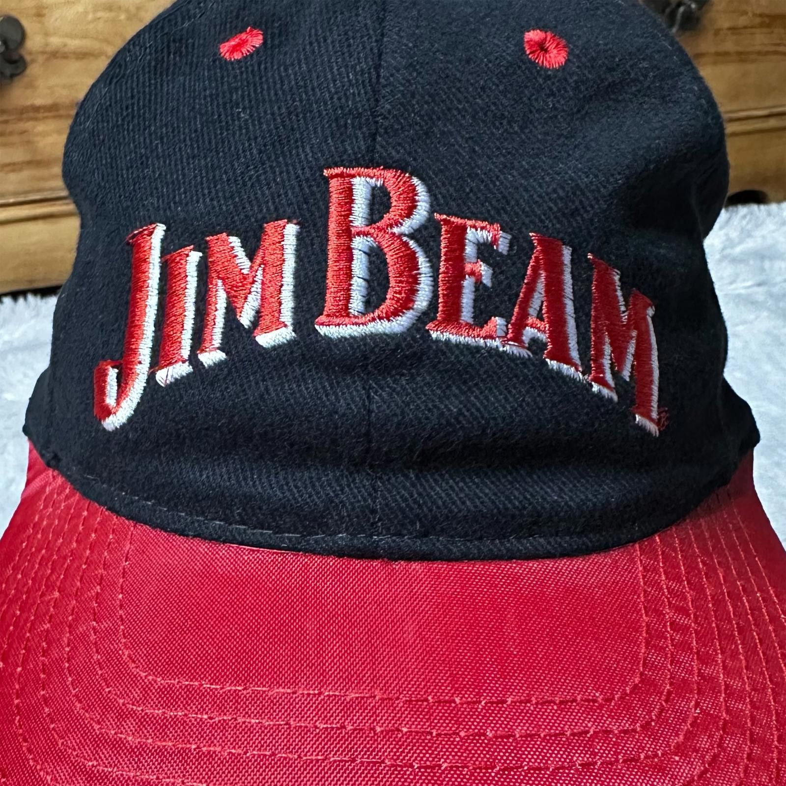 Vintage Vintage Jim Beam Snapback Hat Black Embroidered Logo Unisex Size ONE SIZE - 3 Thumbnail